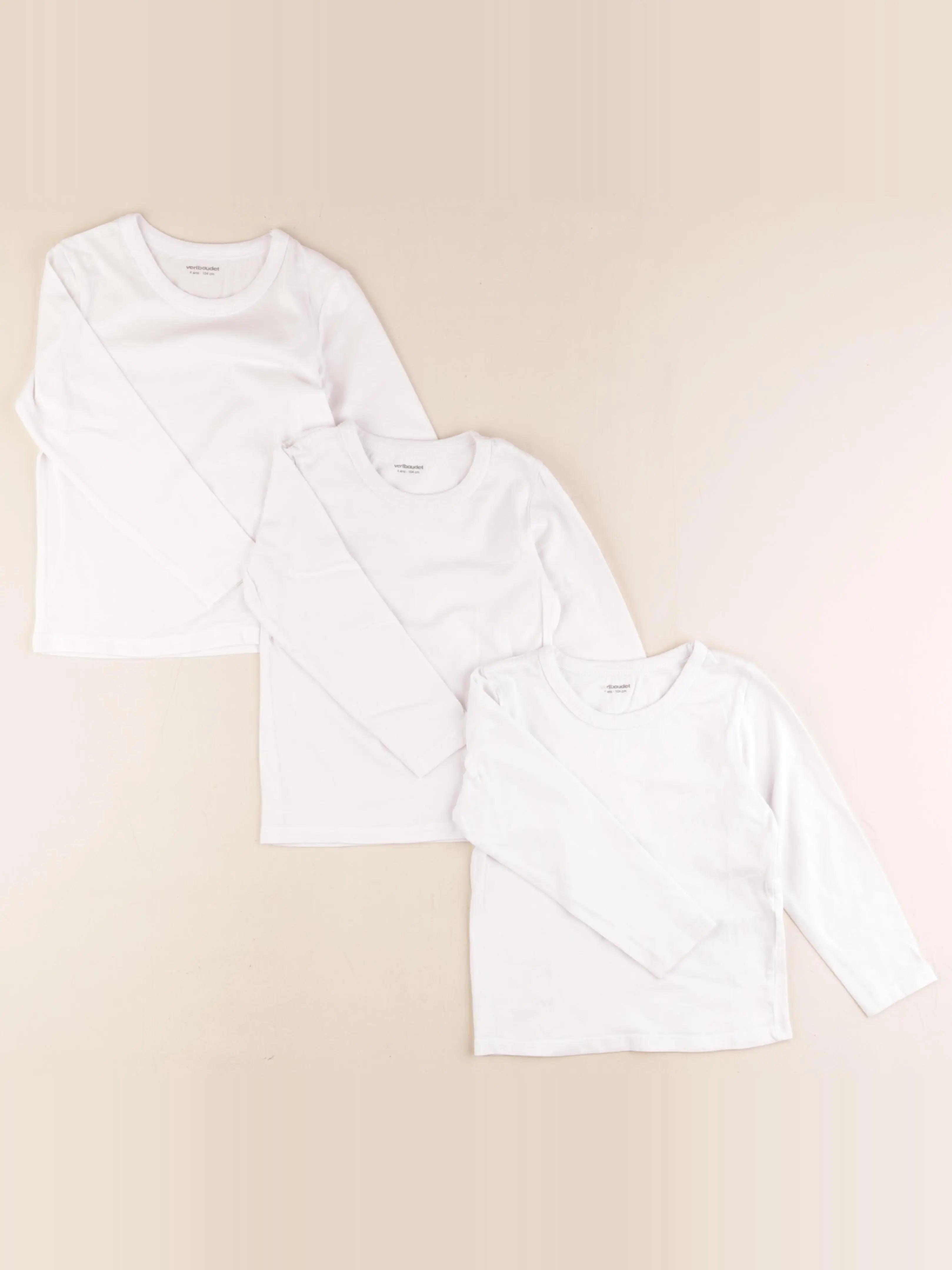 Vertbaudet - maillot de corps blanc - 4 ans