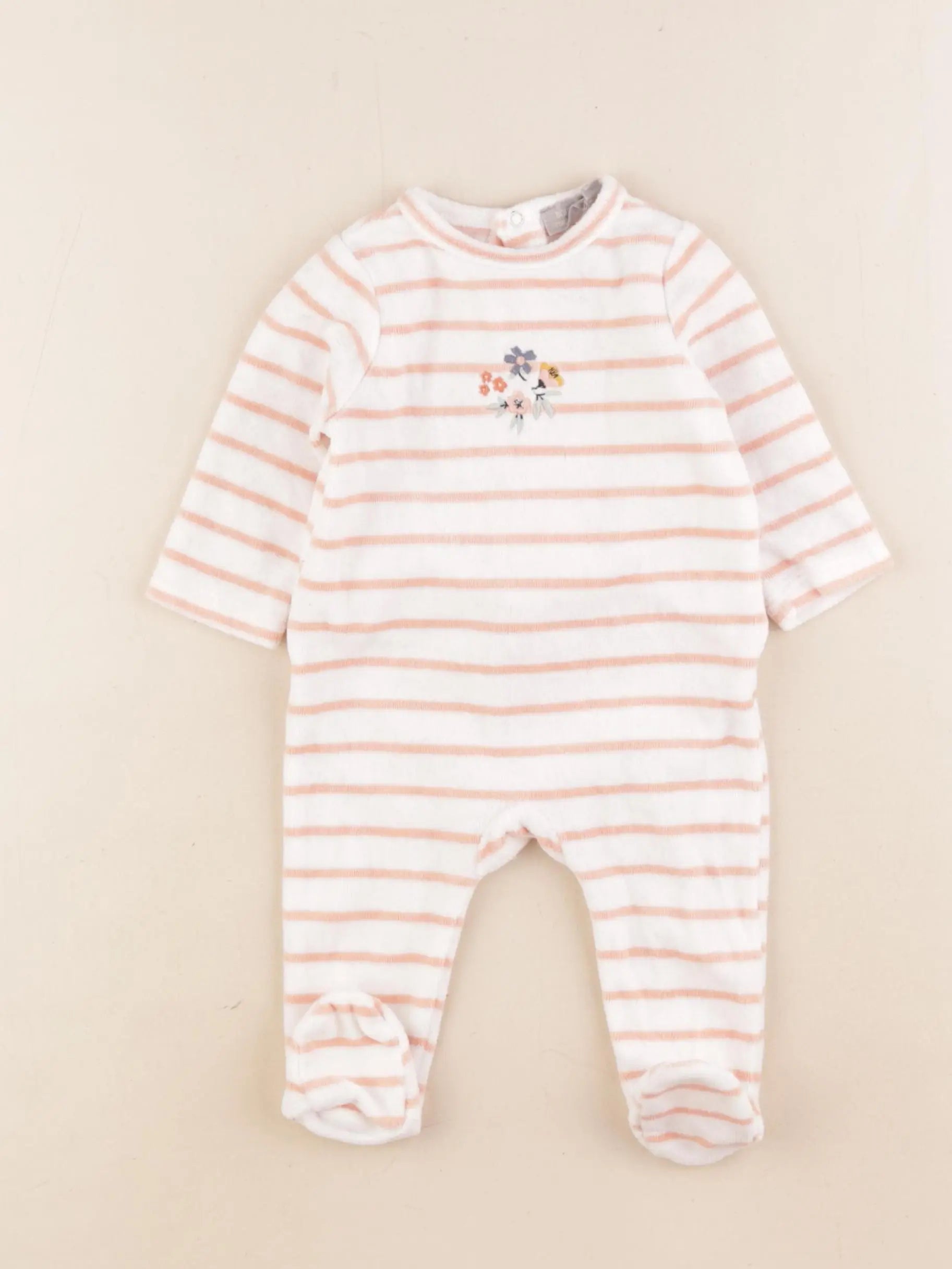 Boutchou - pyjama velours multicolore - 3 mois