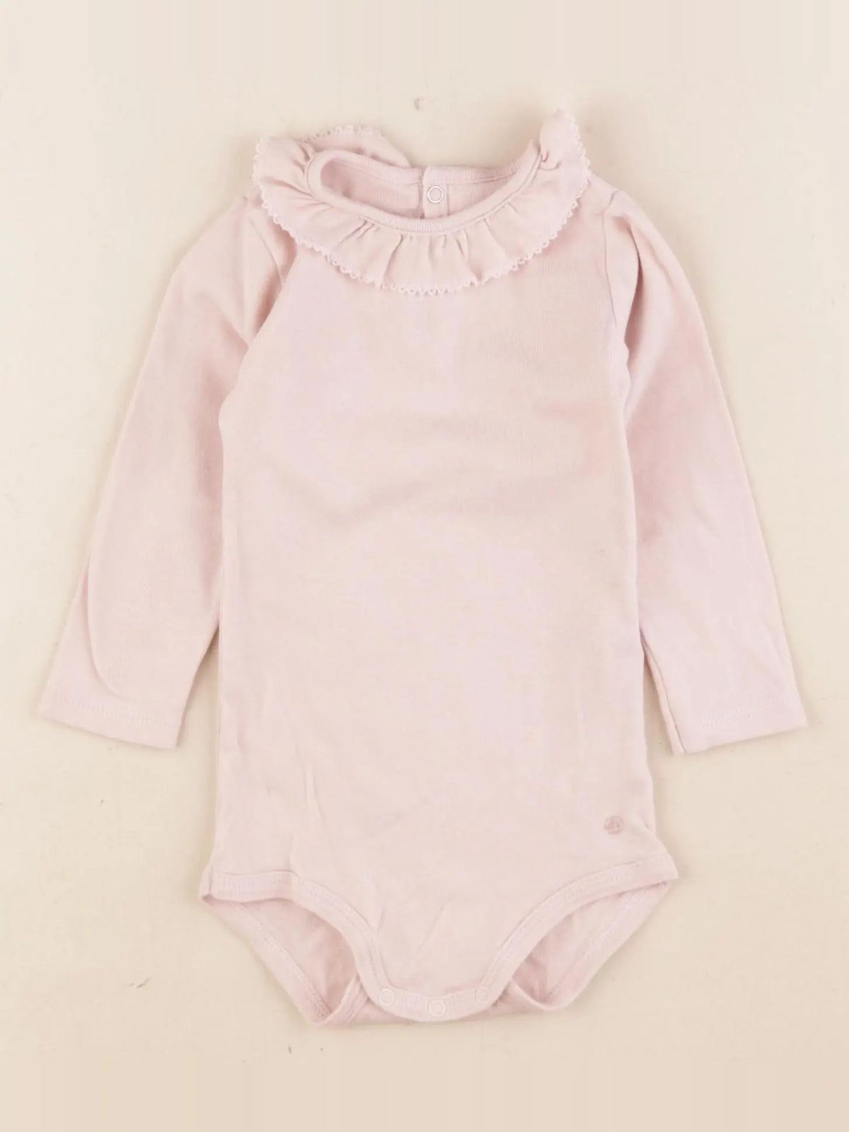 Petit Bateau - body à col rose - 12 mois