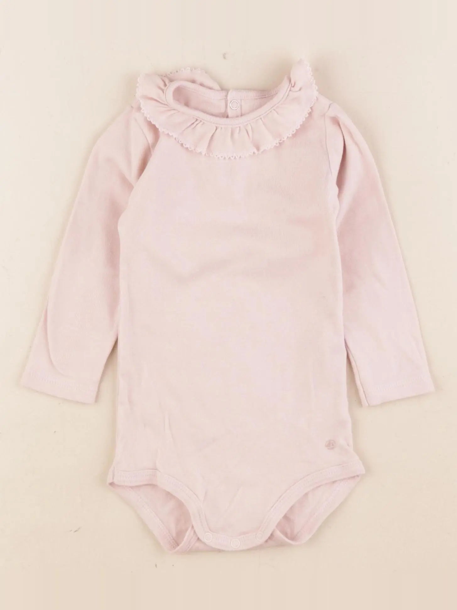 Petit Bateau - body à col rose - 12 mois