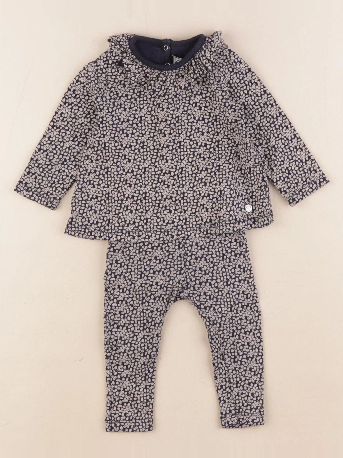 Petit Bateau - ensemble bleu - 6 mois