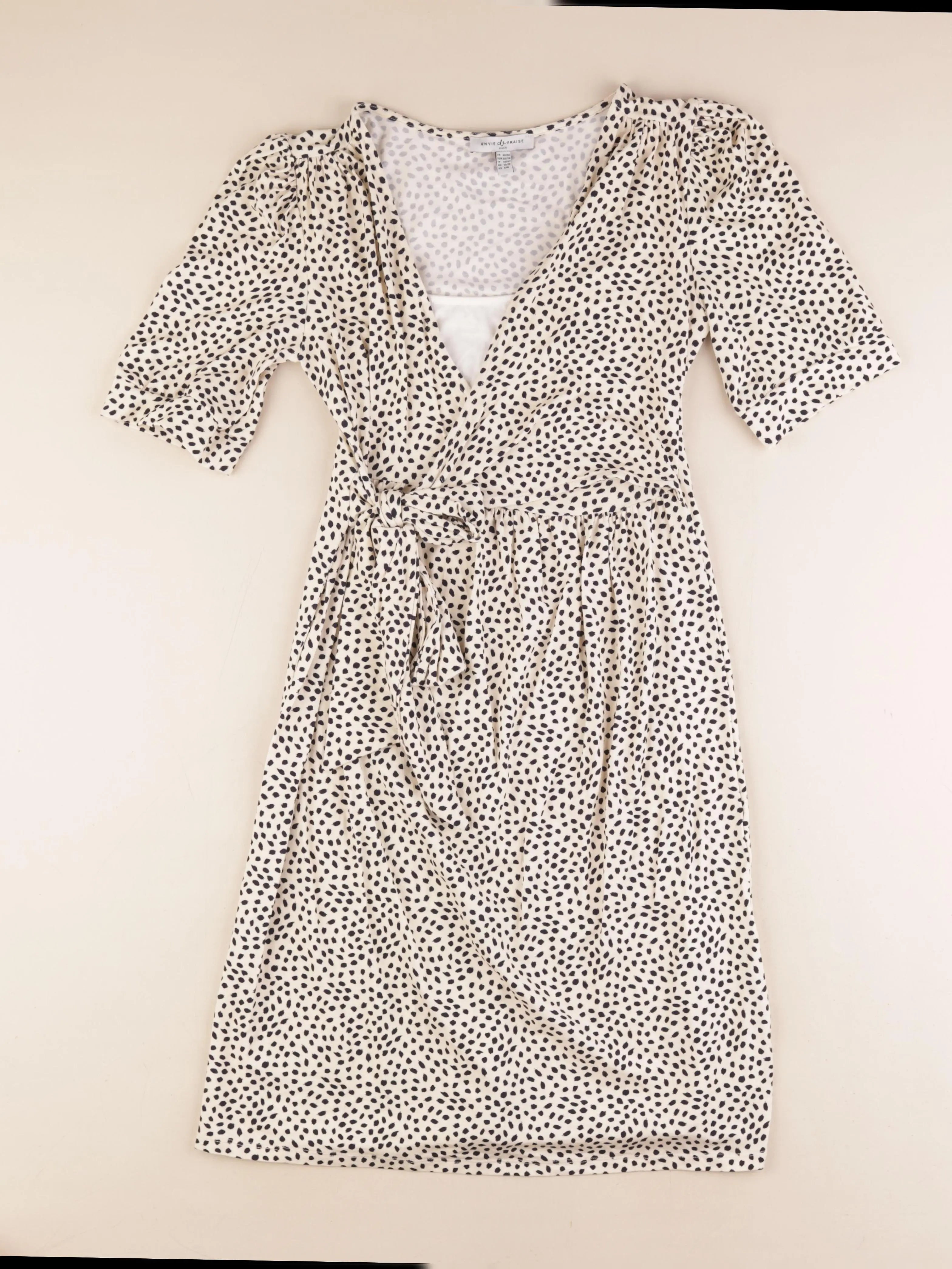 Envie de fraise - robe grossesse, allaitement beige, noir - 38 à 40