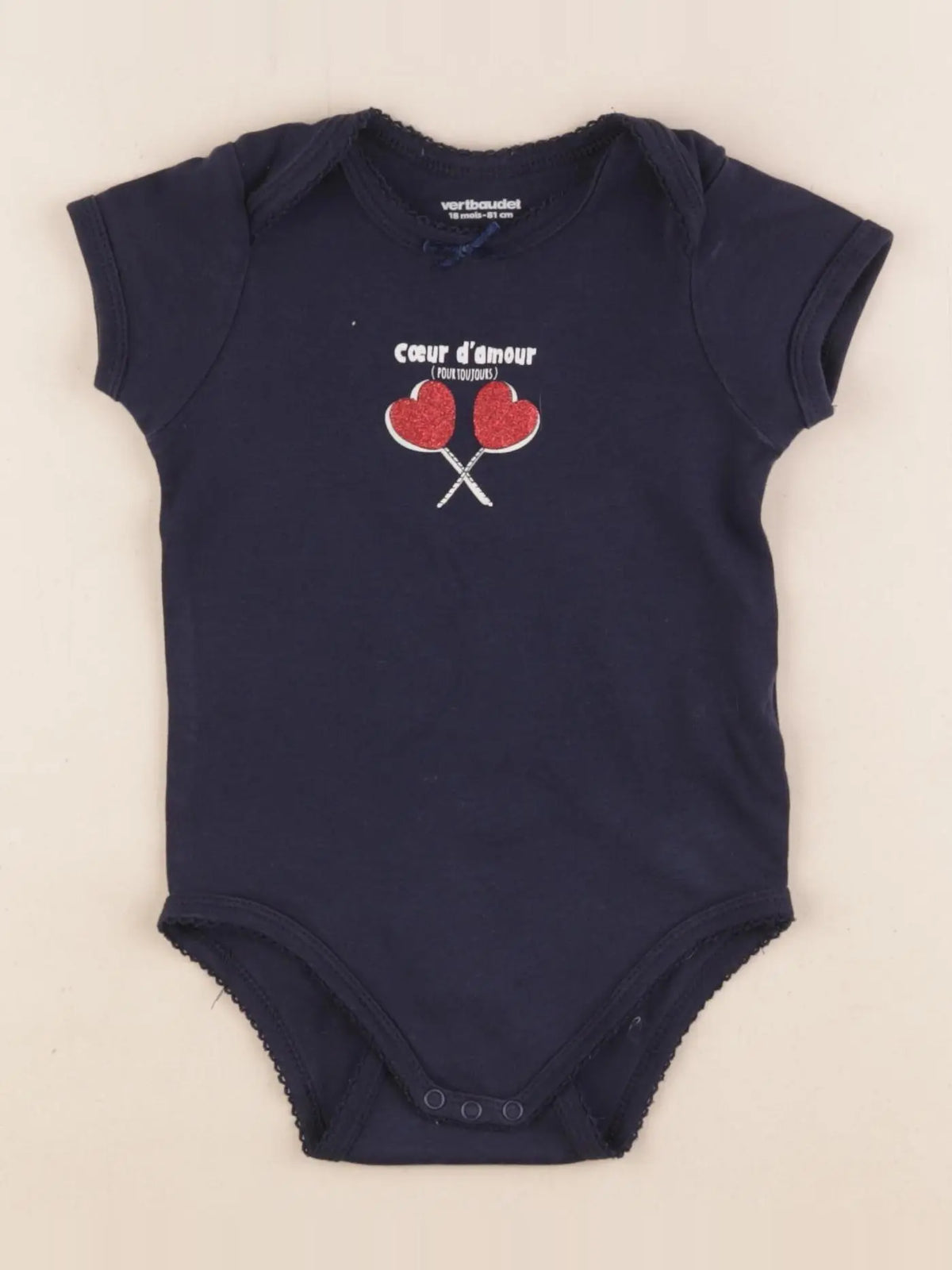 Vertbaudet - body bleu - 18 mois