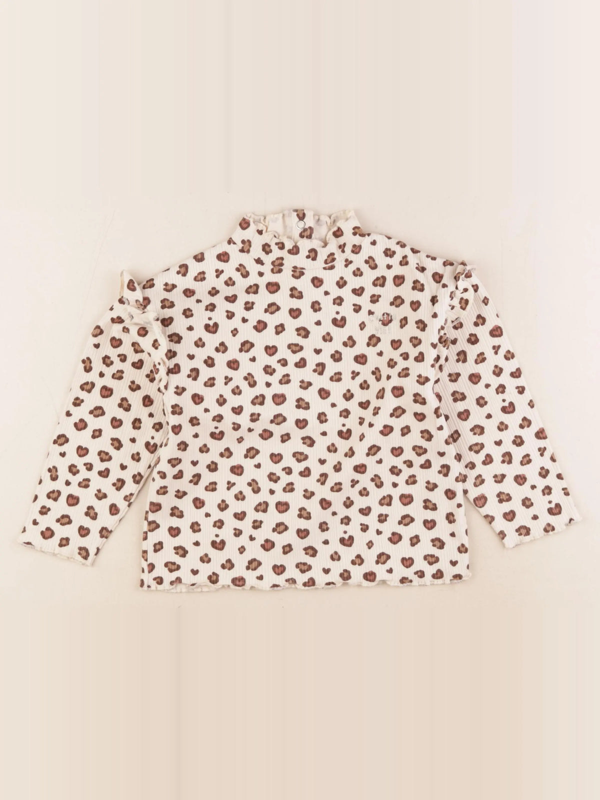 Vertbaudet - tee-shirt beige, marron - 4 ans