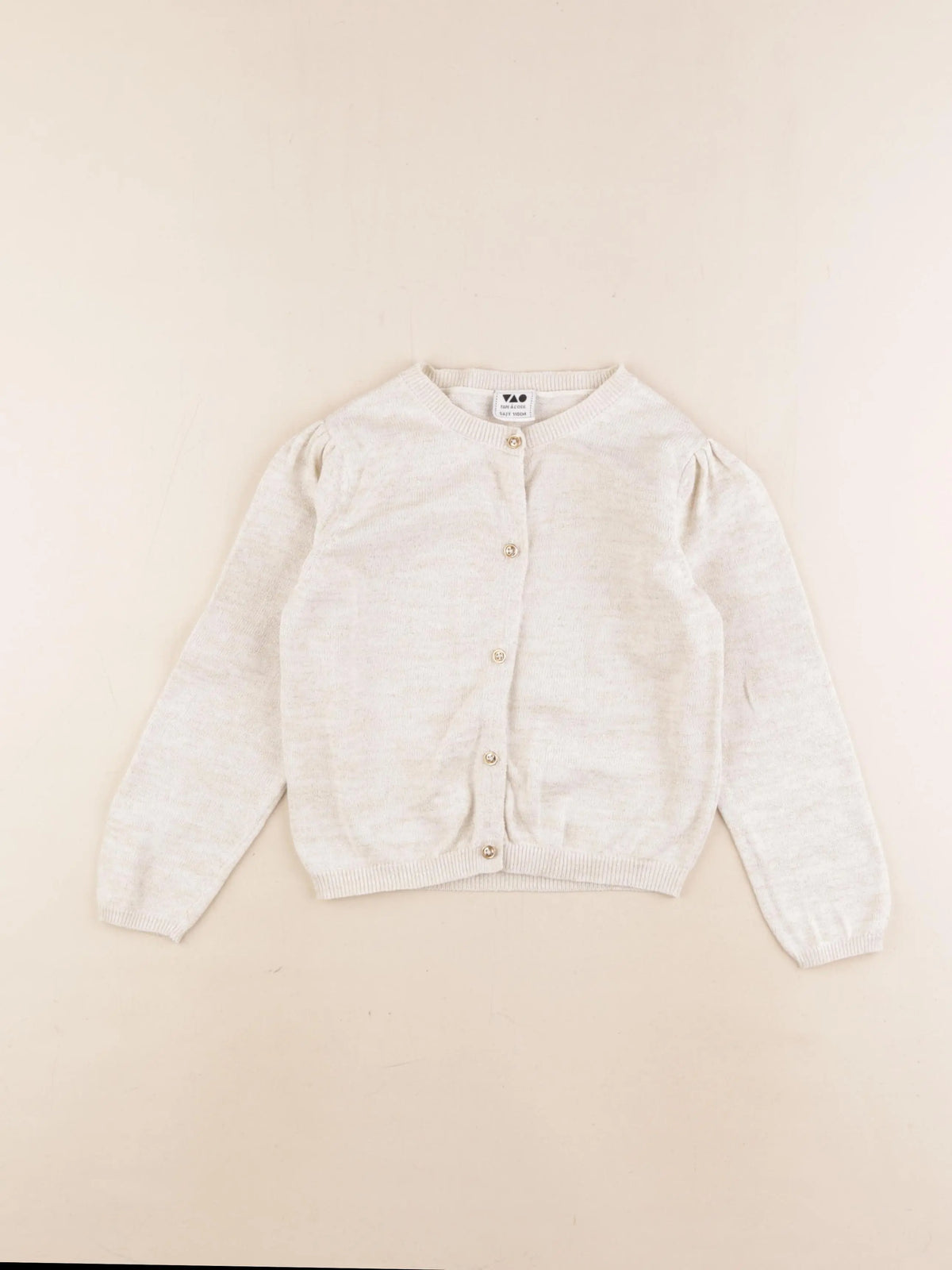 Tape à l'oeil - gilet beige, or - 5 ans