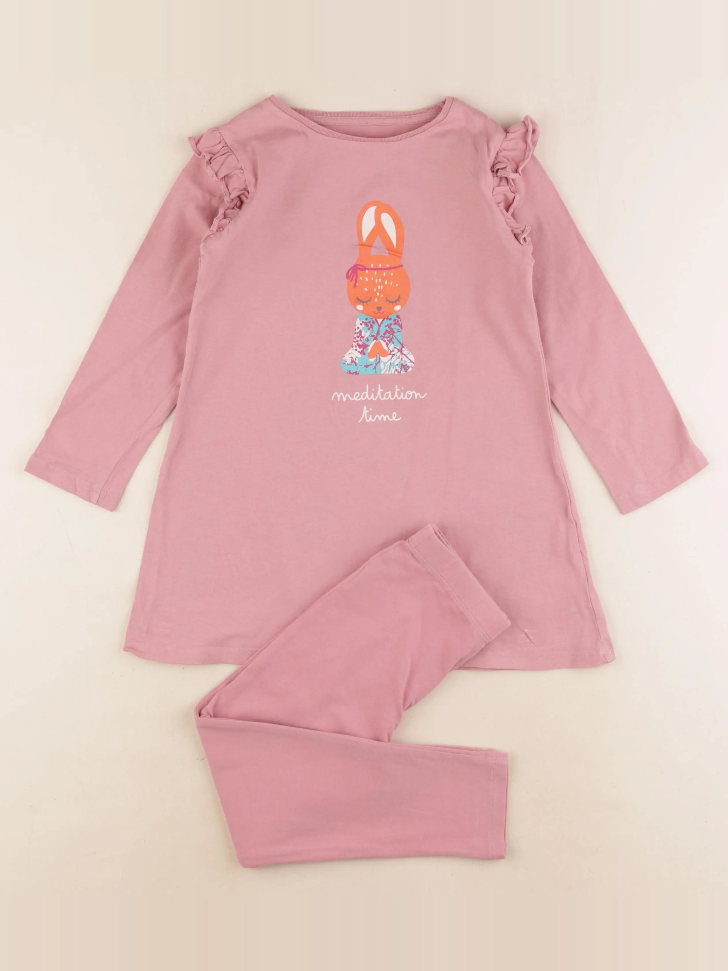 Vertbaudet - pyjama coton rose - 5 ans