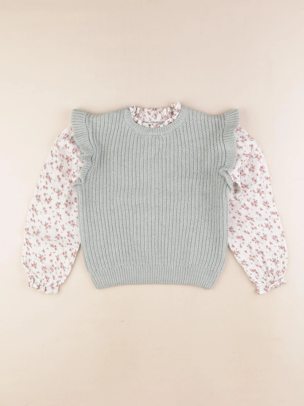 Vertbaudet - pull vert - 8 ans