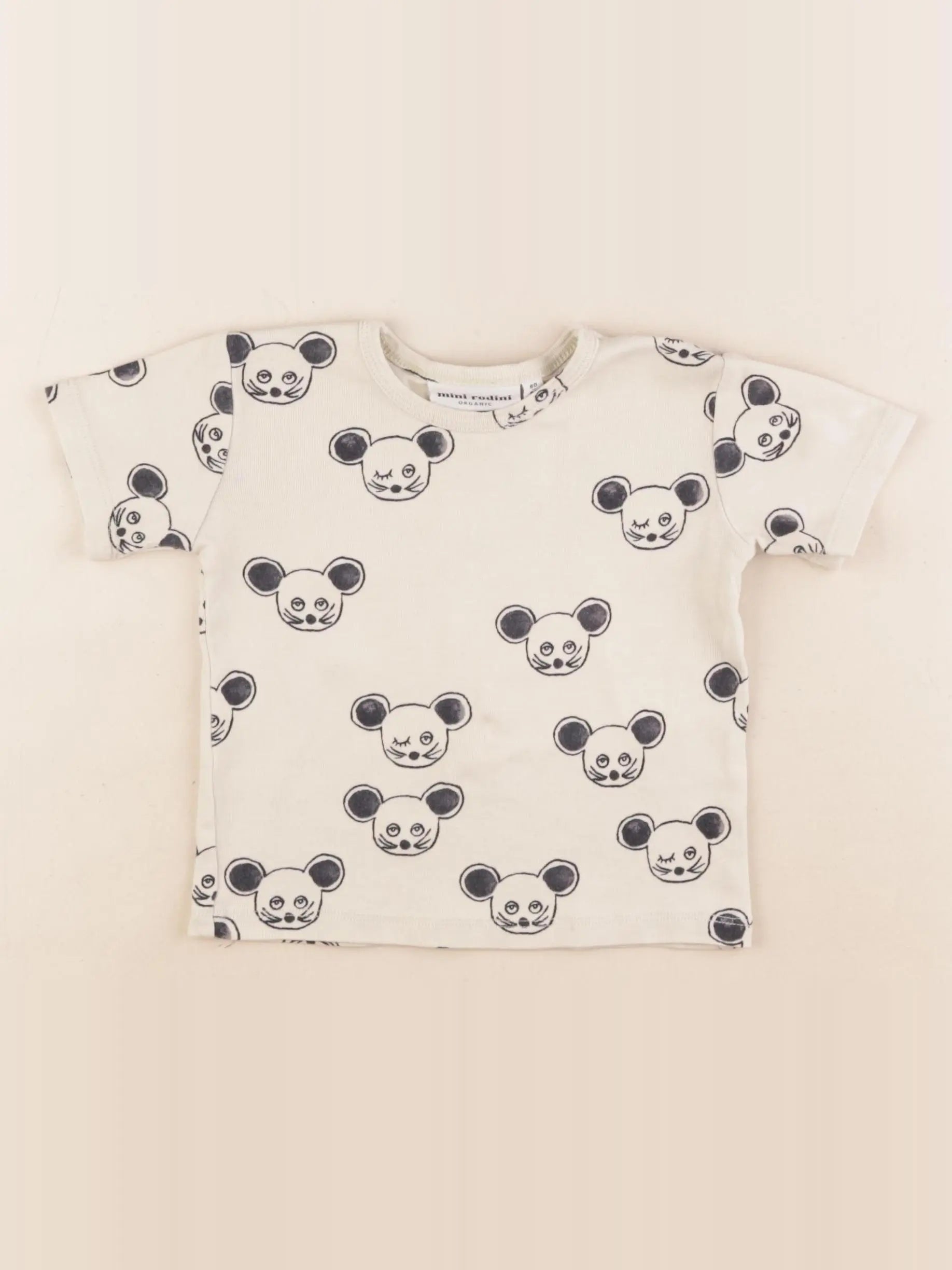 Mini Rodini - tee-shirt beige - 12/18 mois