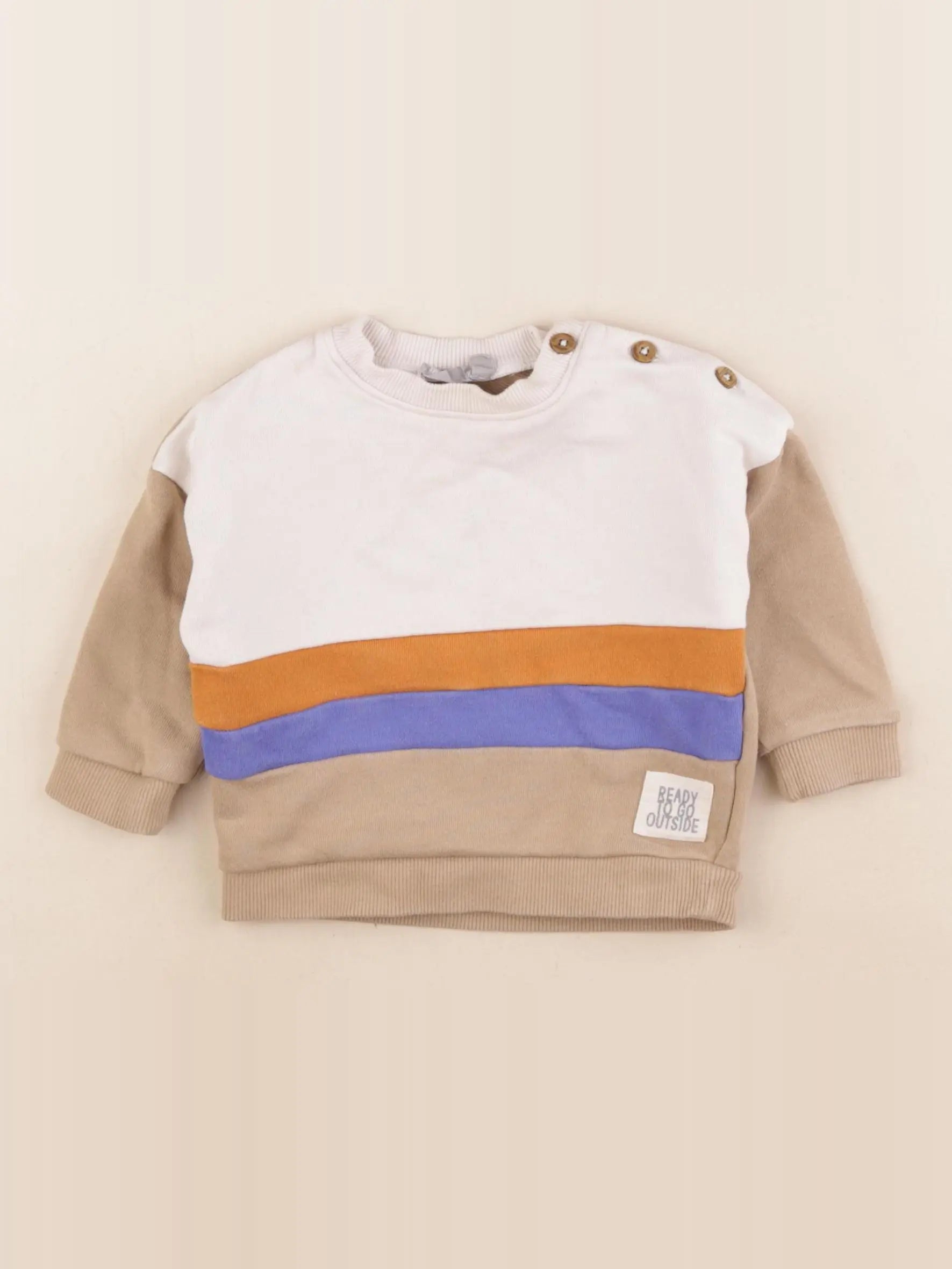 Boutchou - sweat multicolore - 9 mois