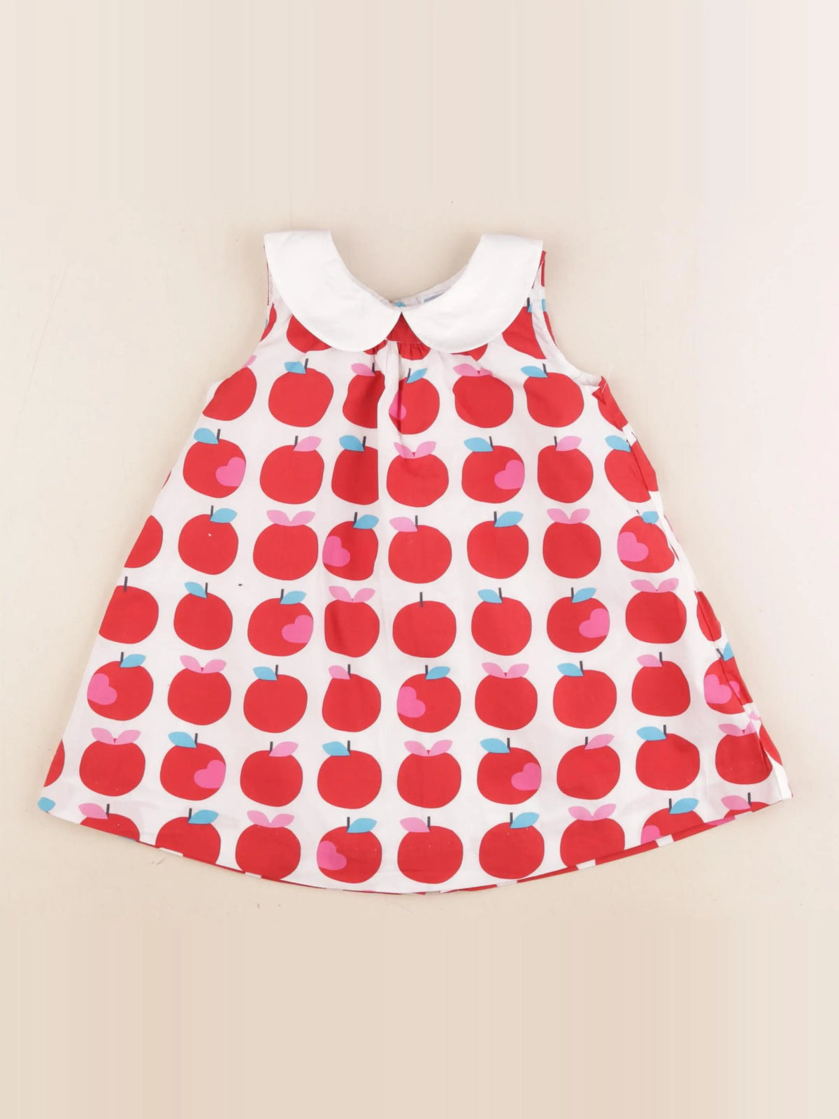 Jacadi - robe rouge, blanc - 18 mois