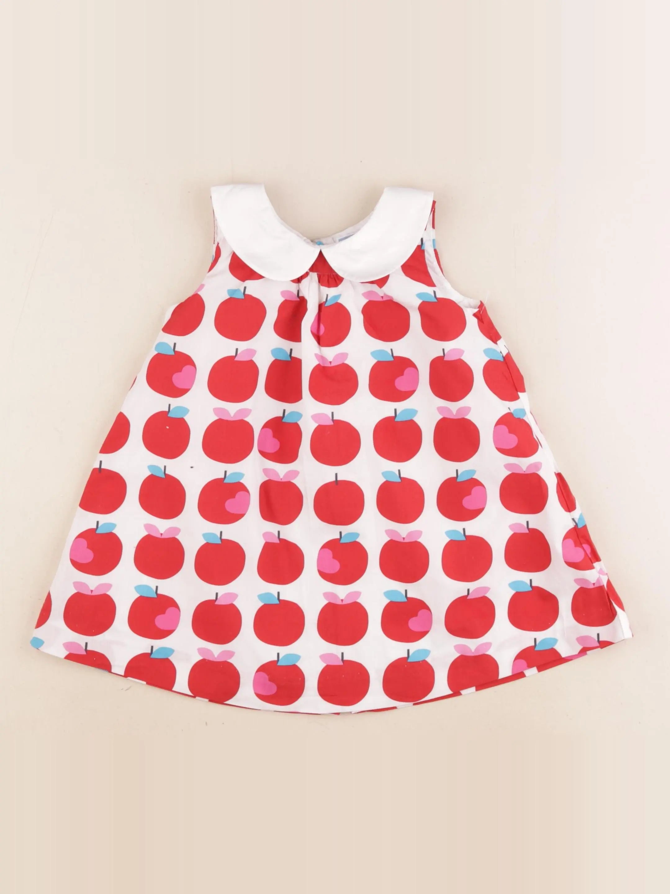 Jacadi - robe rouge, blanc - 18 mois