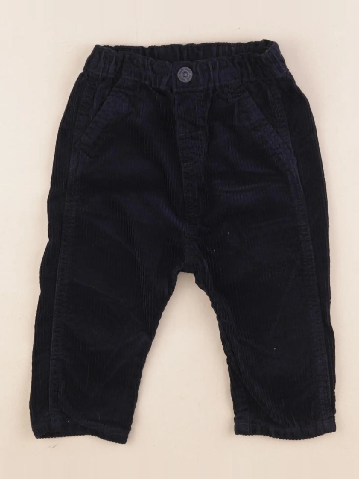 H&M - pantalon bleu - 9/12 mois