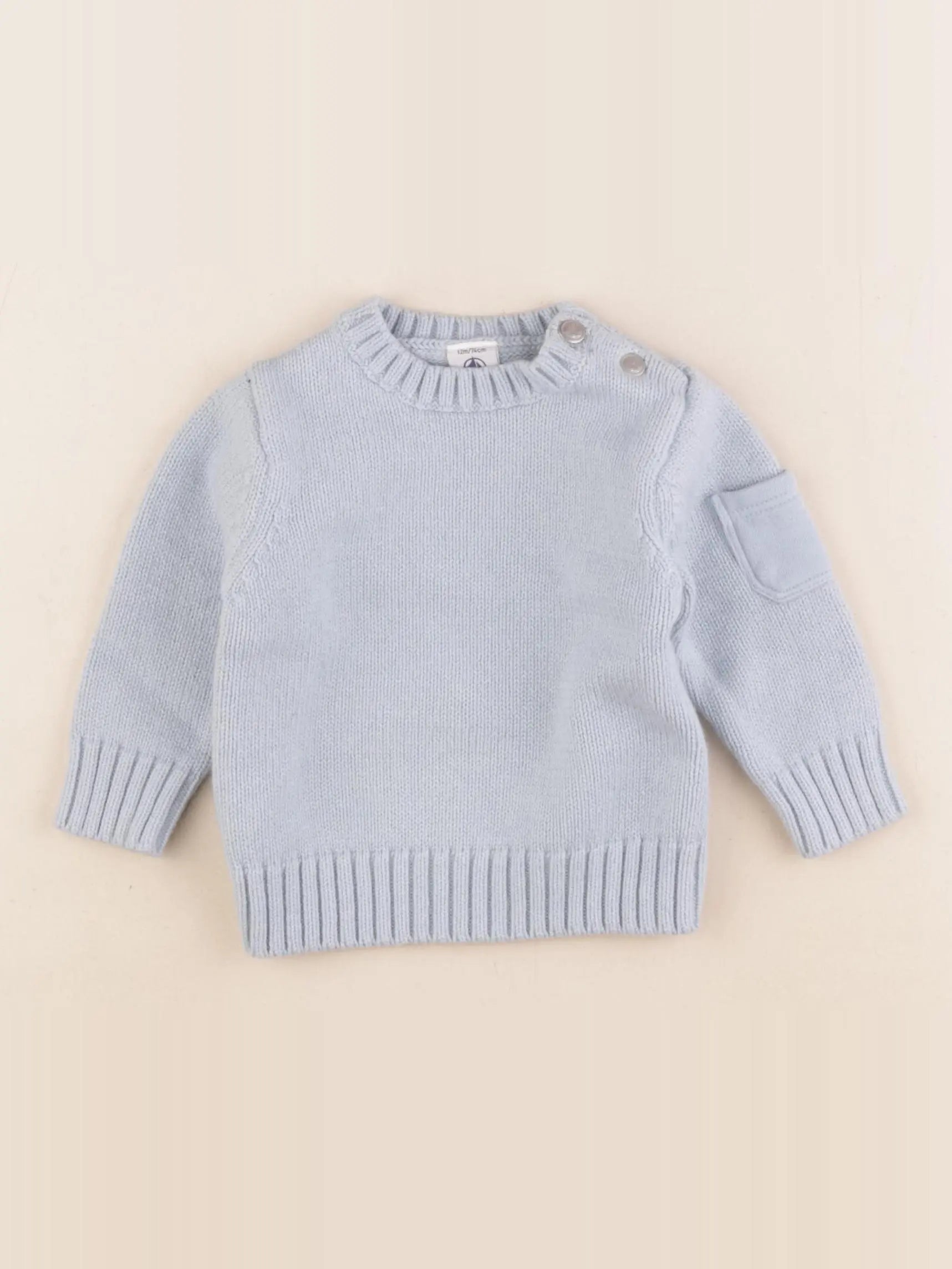 Petit Bateau - pull bleu - 1 an