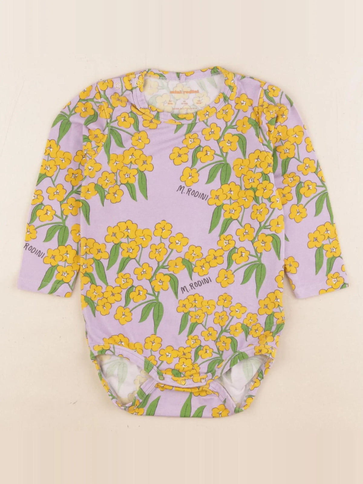 Mini Rodini - body violet, jaune - 12/18 mois