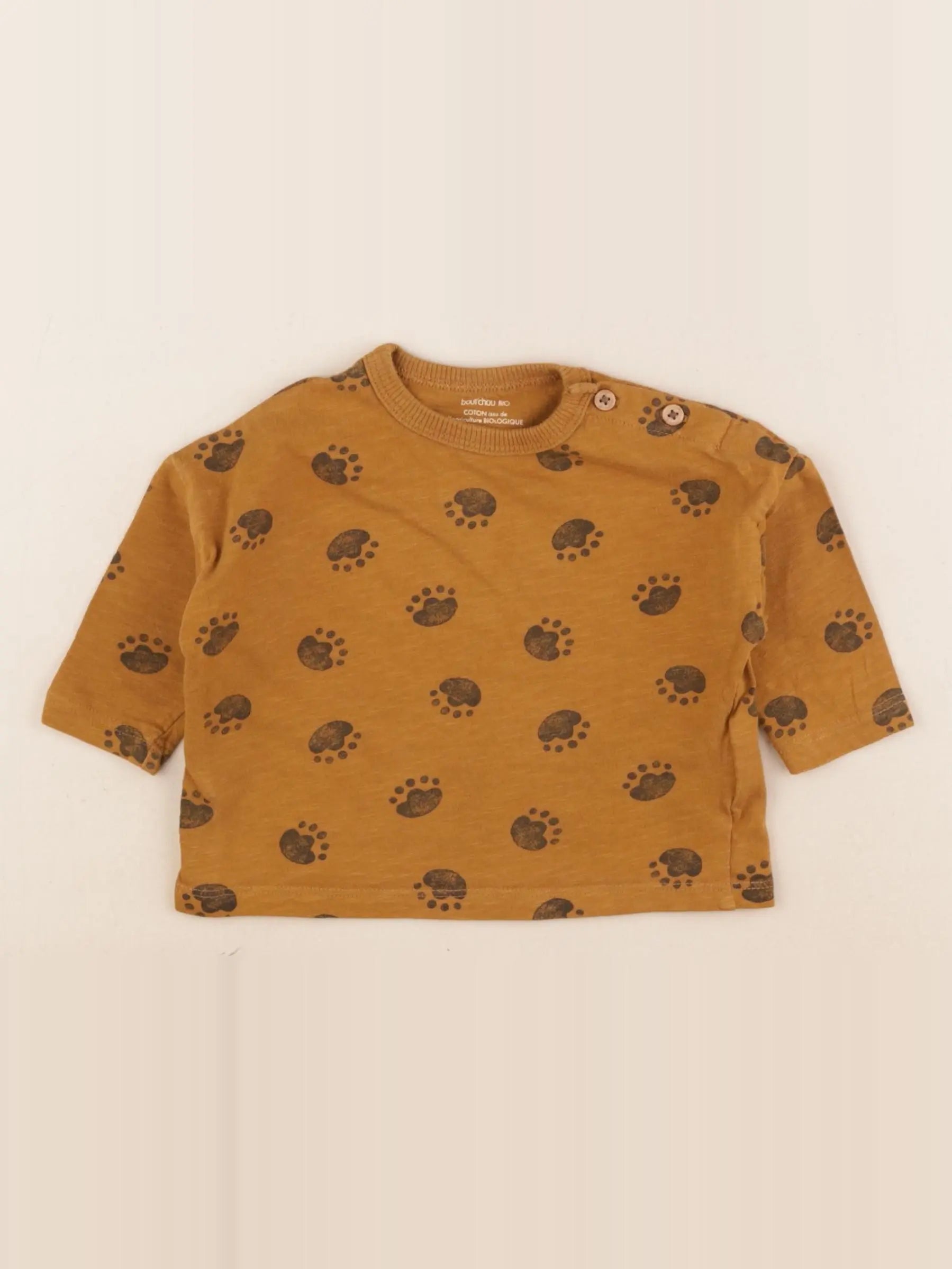 Boutchou - tee-shirt marron - 6 mois