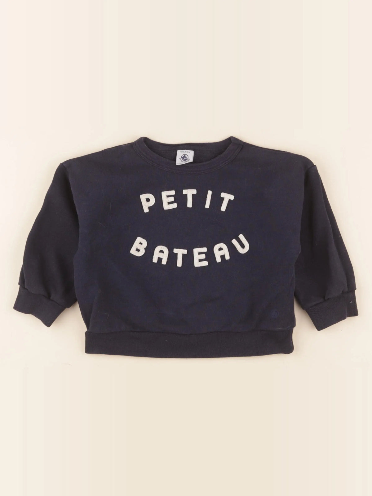 Petit Bateau - sweat bleu - 3 ans