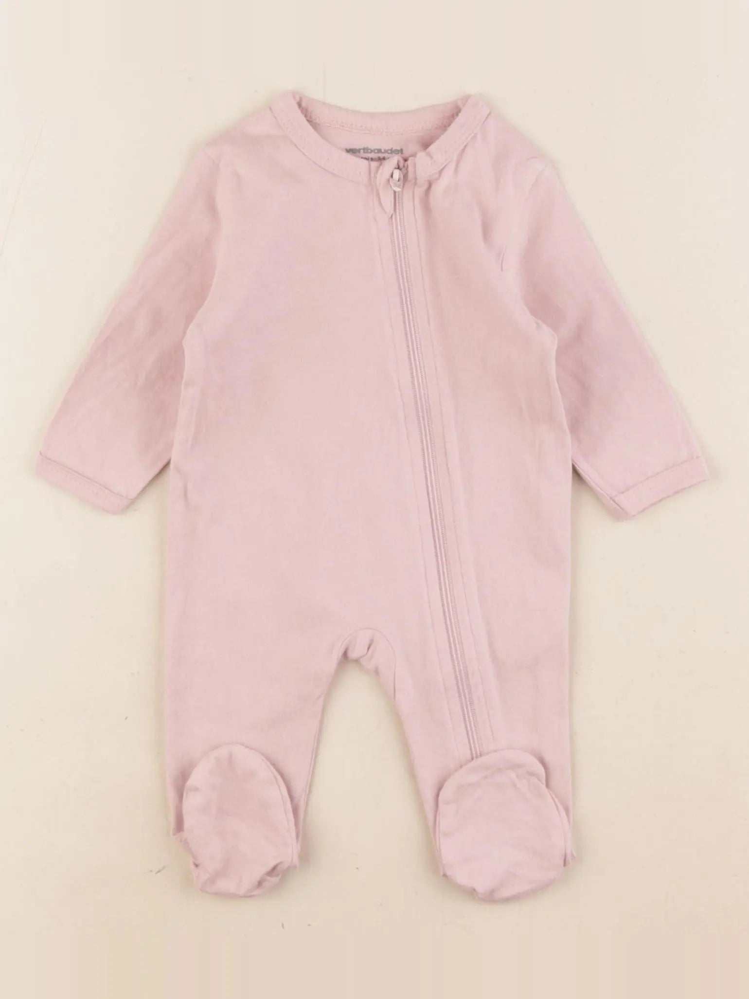 Vertbaudet - pyjama coton rose - 1 mois