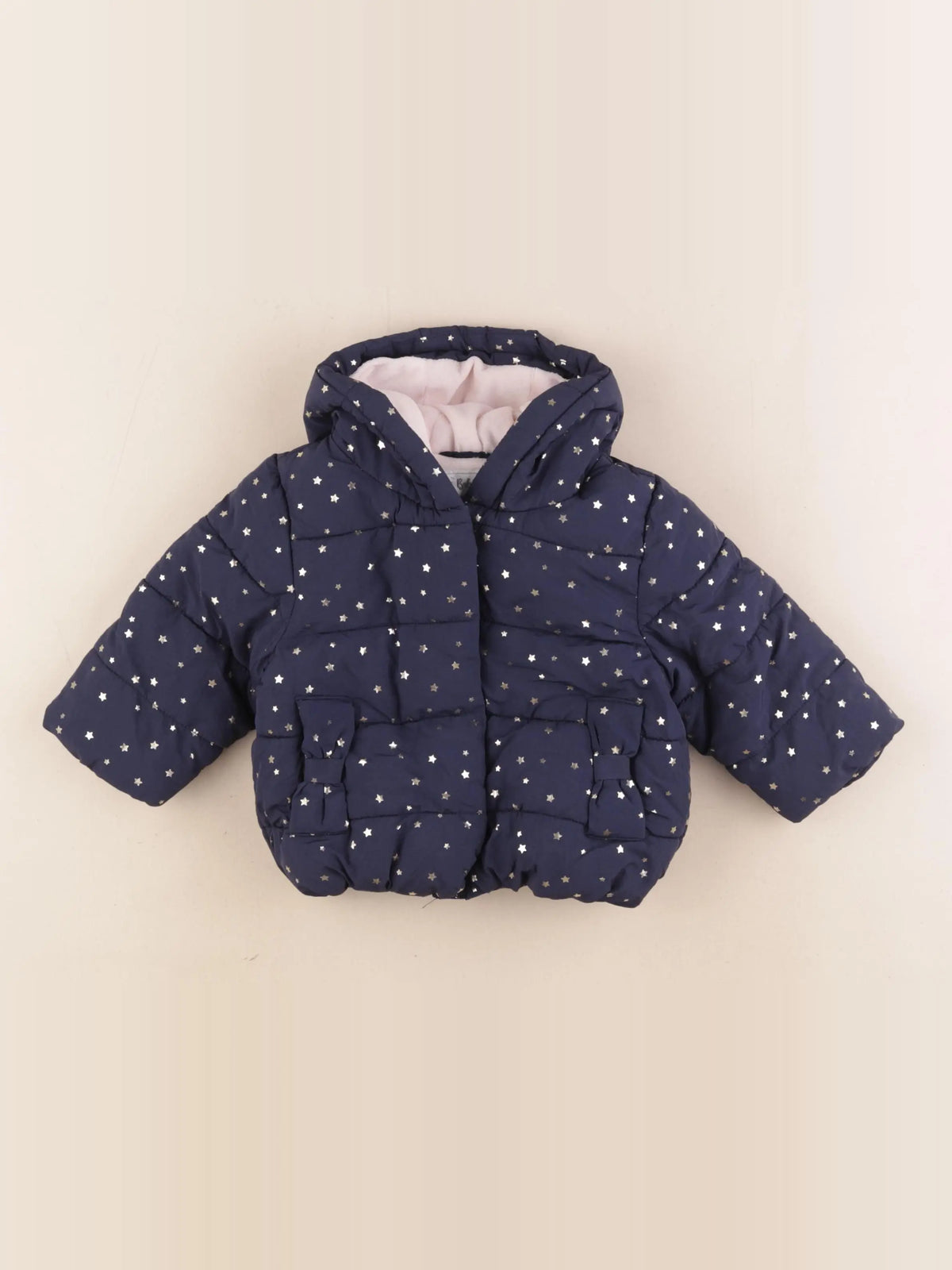 Vertbaudet - doudoune argent, bleu - 6 mois