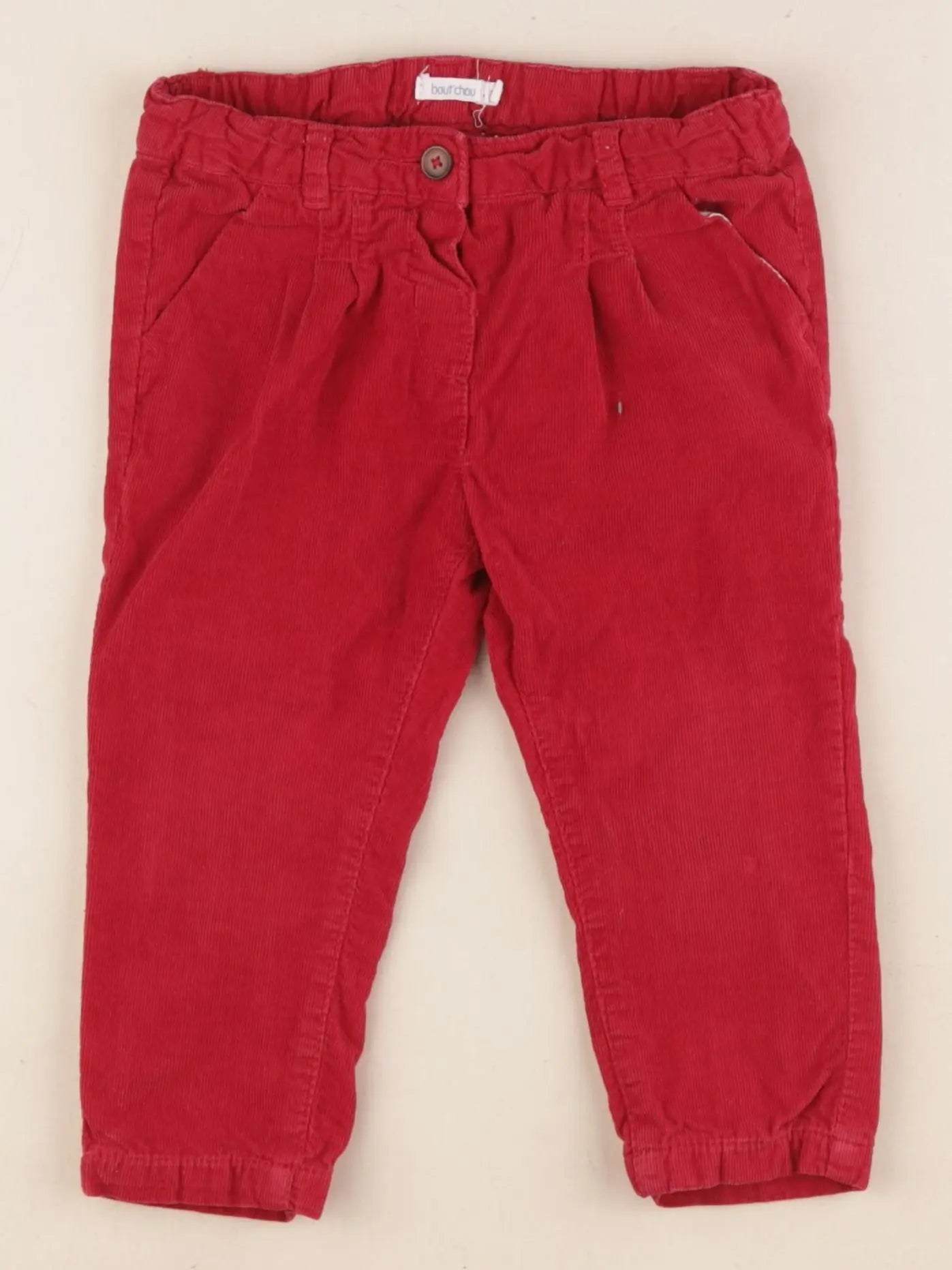 Boutchou - pantalon rouge - 18 mois