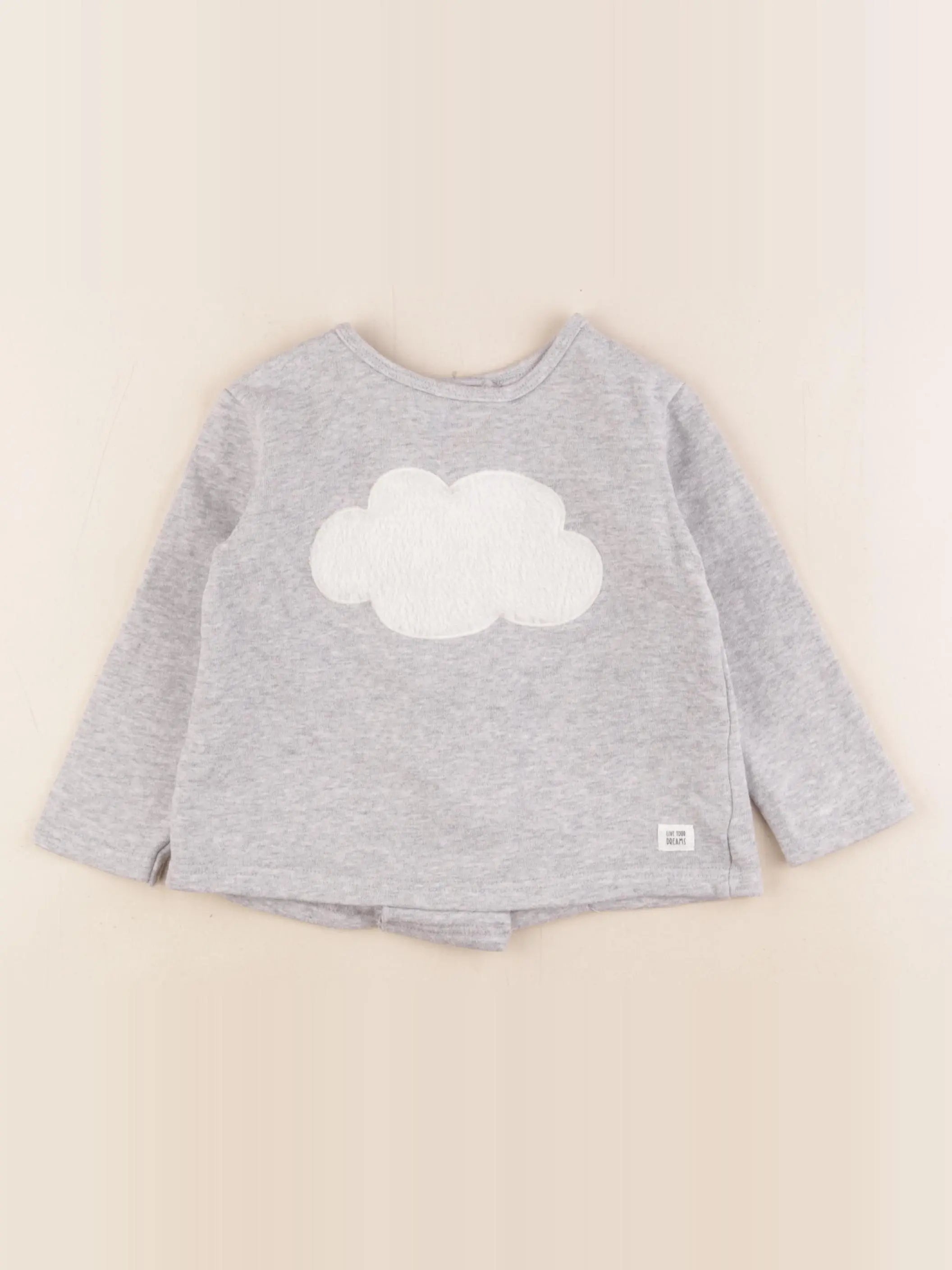 La Redoute - sweat gris - 2 ans