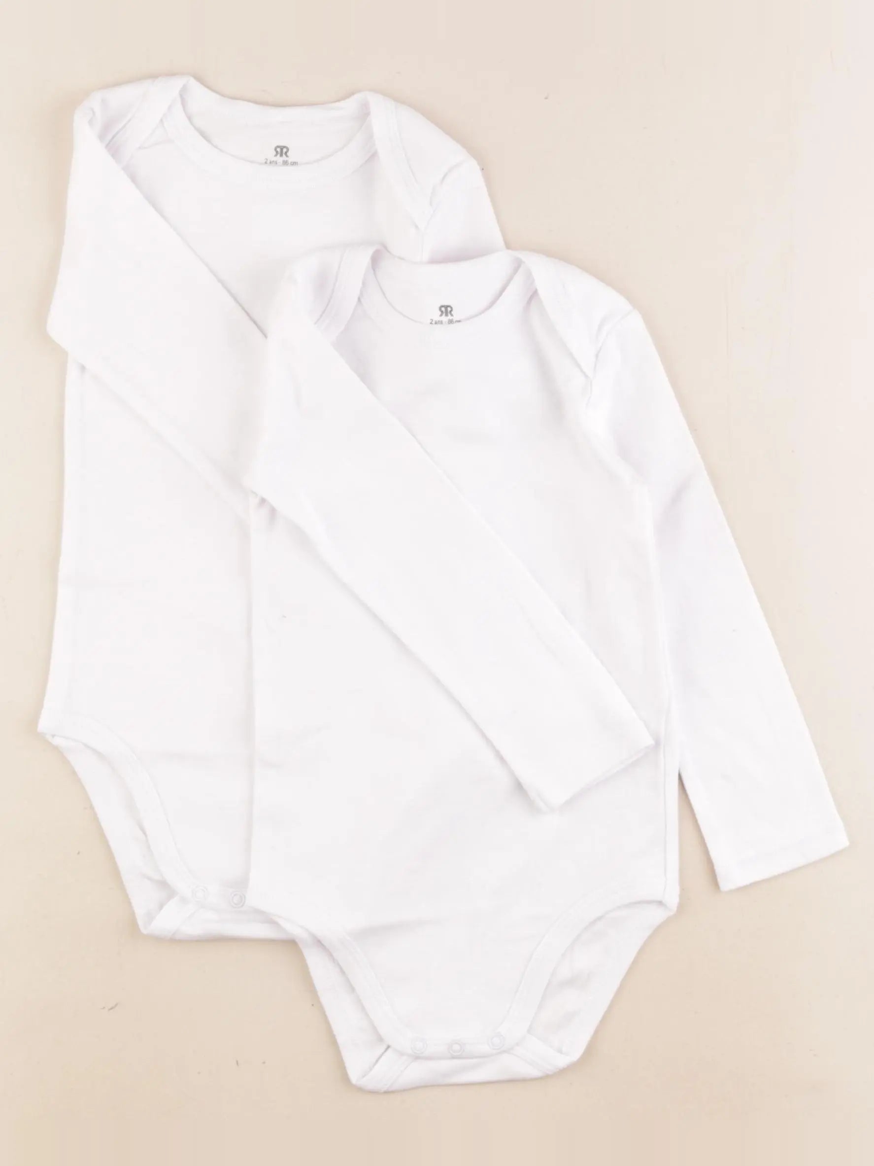 La Redoute - lot de 2 bodies en coton blanc - 2 ans