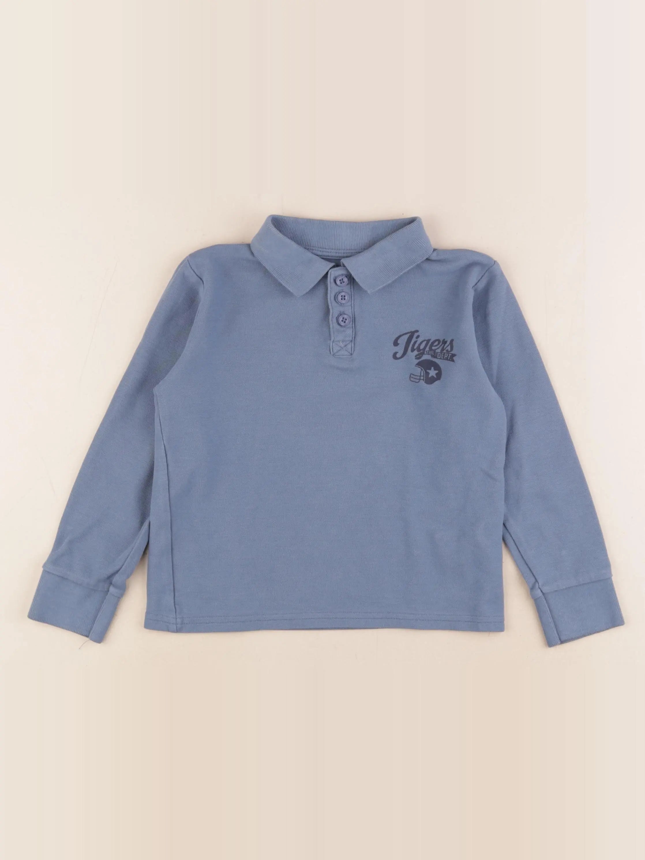 Vertbaudet - polo bleu - 6 ans