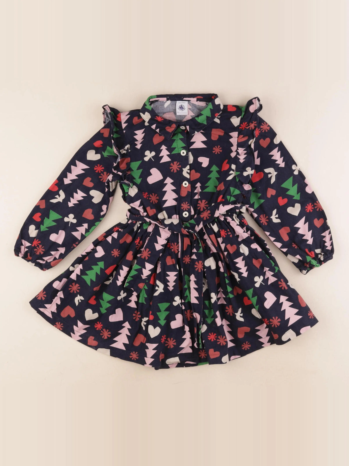 Petit Bateau - robe bleu - 5 ans