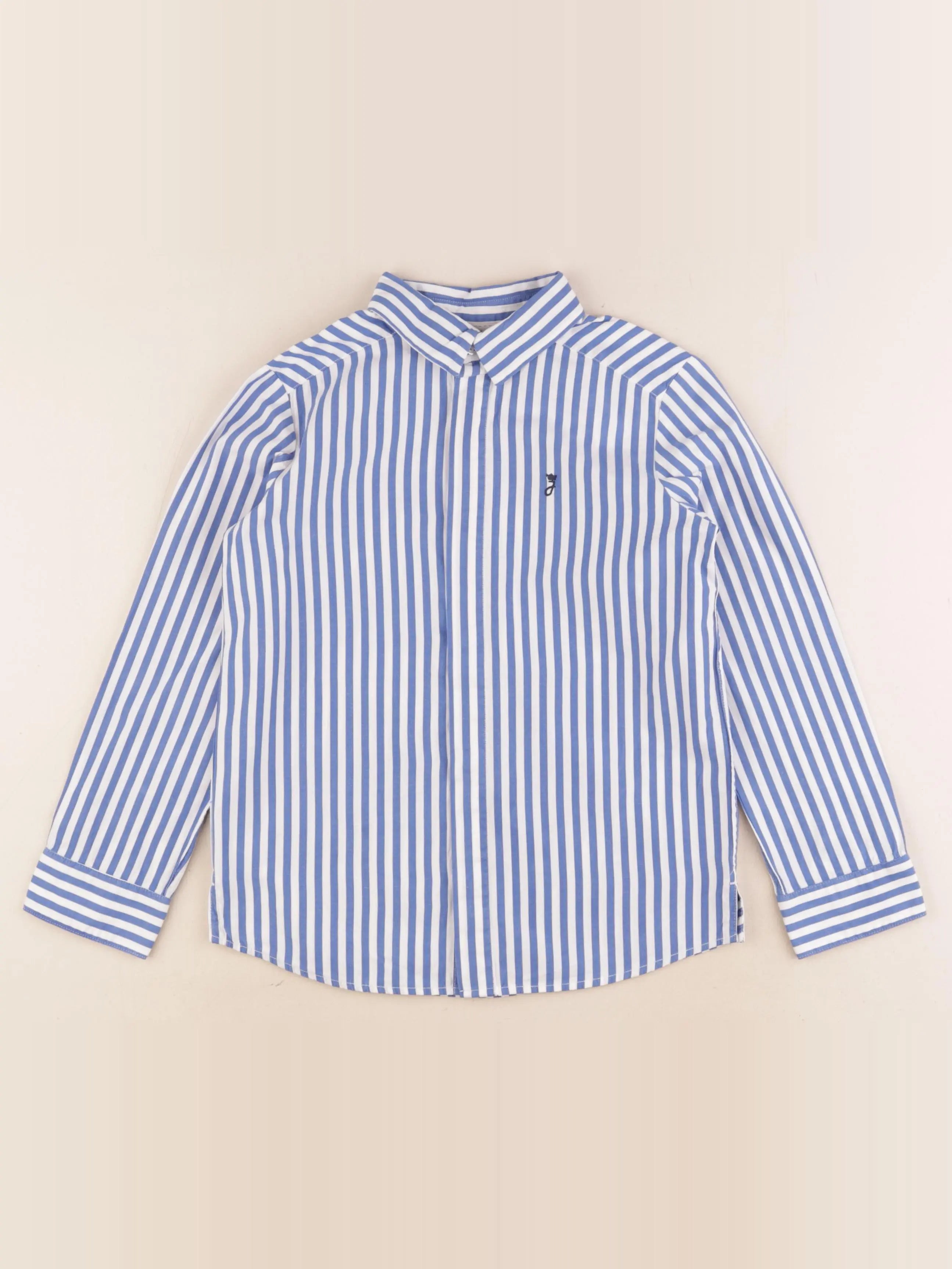 Jacadi - chemise bleu, blanc - 8 ans