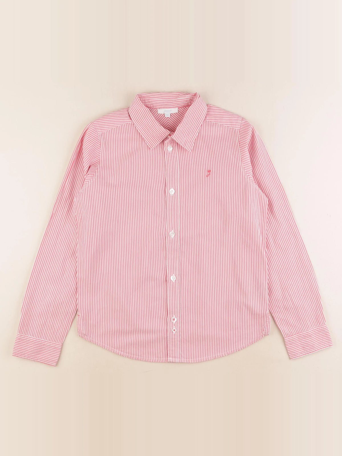 Jacadi - chemise blanc, rouge - 10 ans