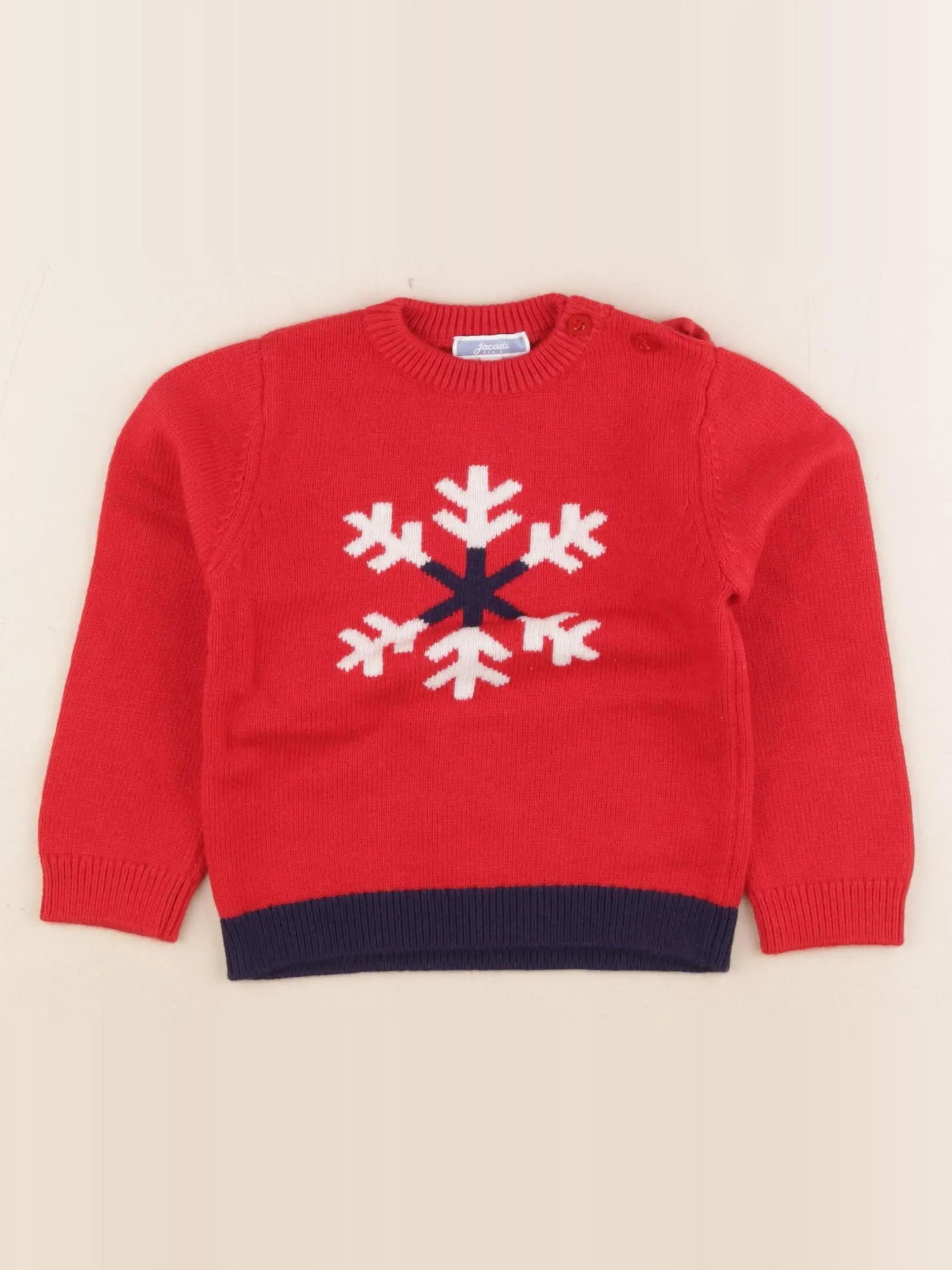 Jacadi - pull rouge - 36 mois