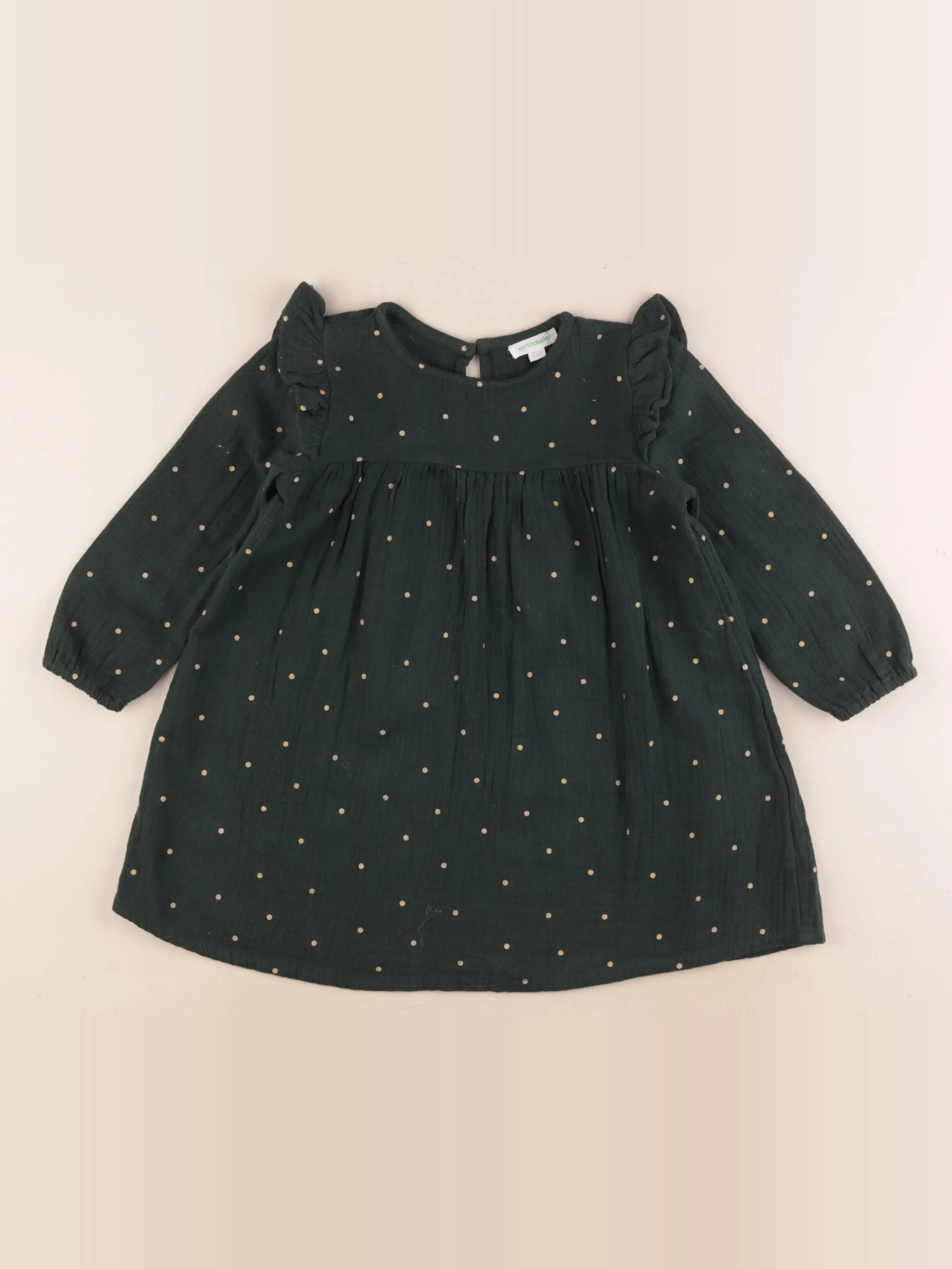 Vertbaudet - robe vert - 3 ans