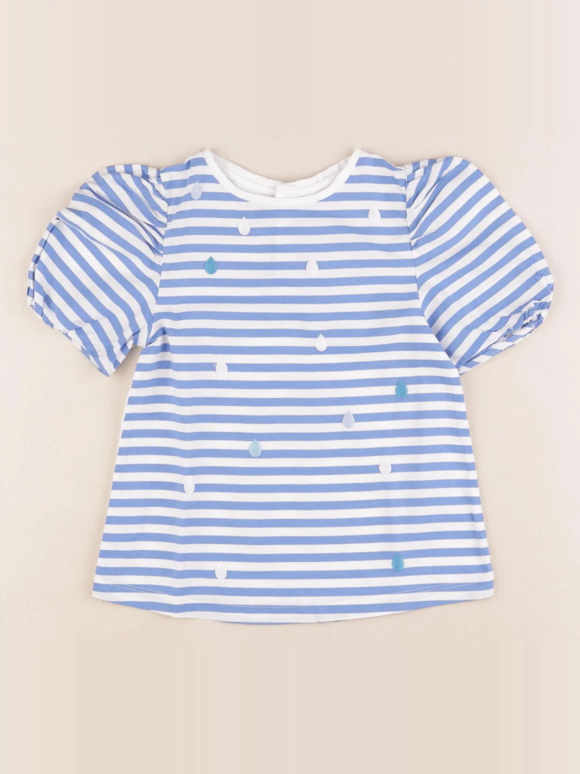 Jacadi - blouse blanc, bleu - 4 ans