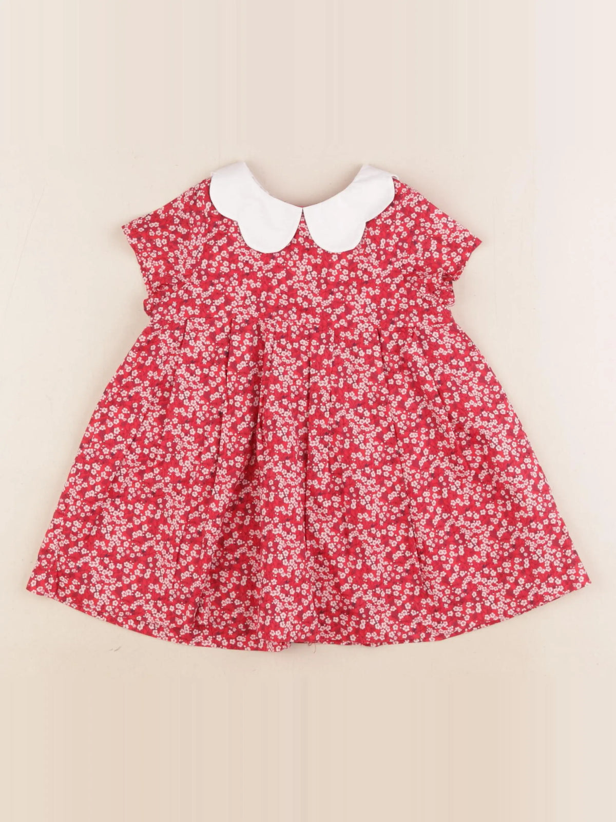 Jacadi - robe liberty rouge - 12 mois