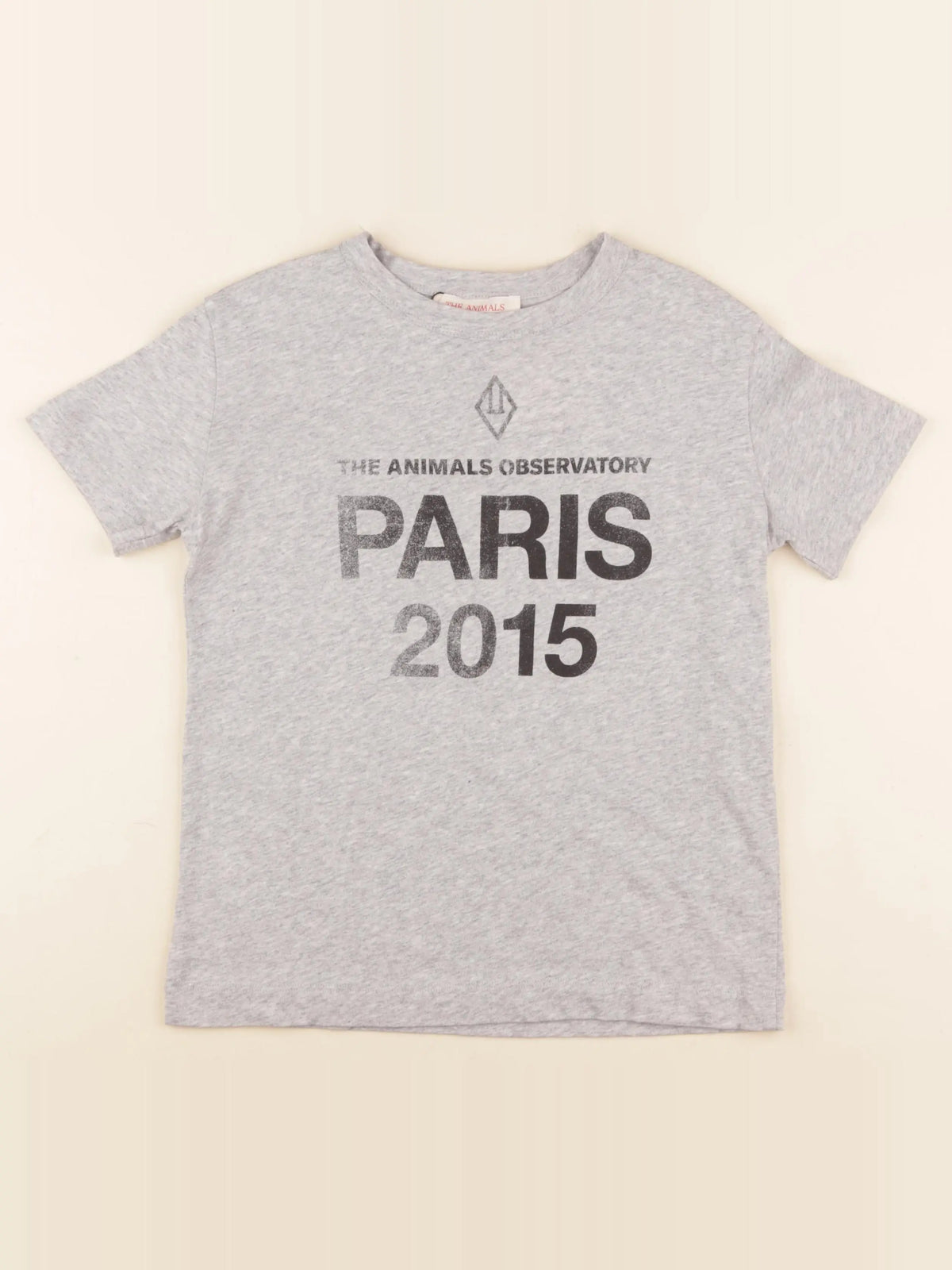 Tee-shirt imprimé au dos gris