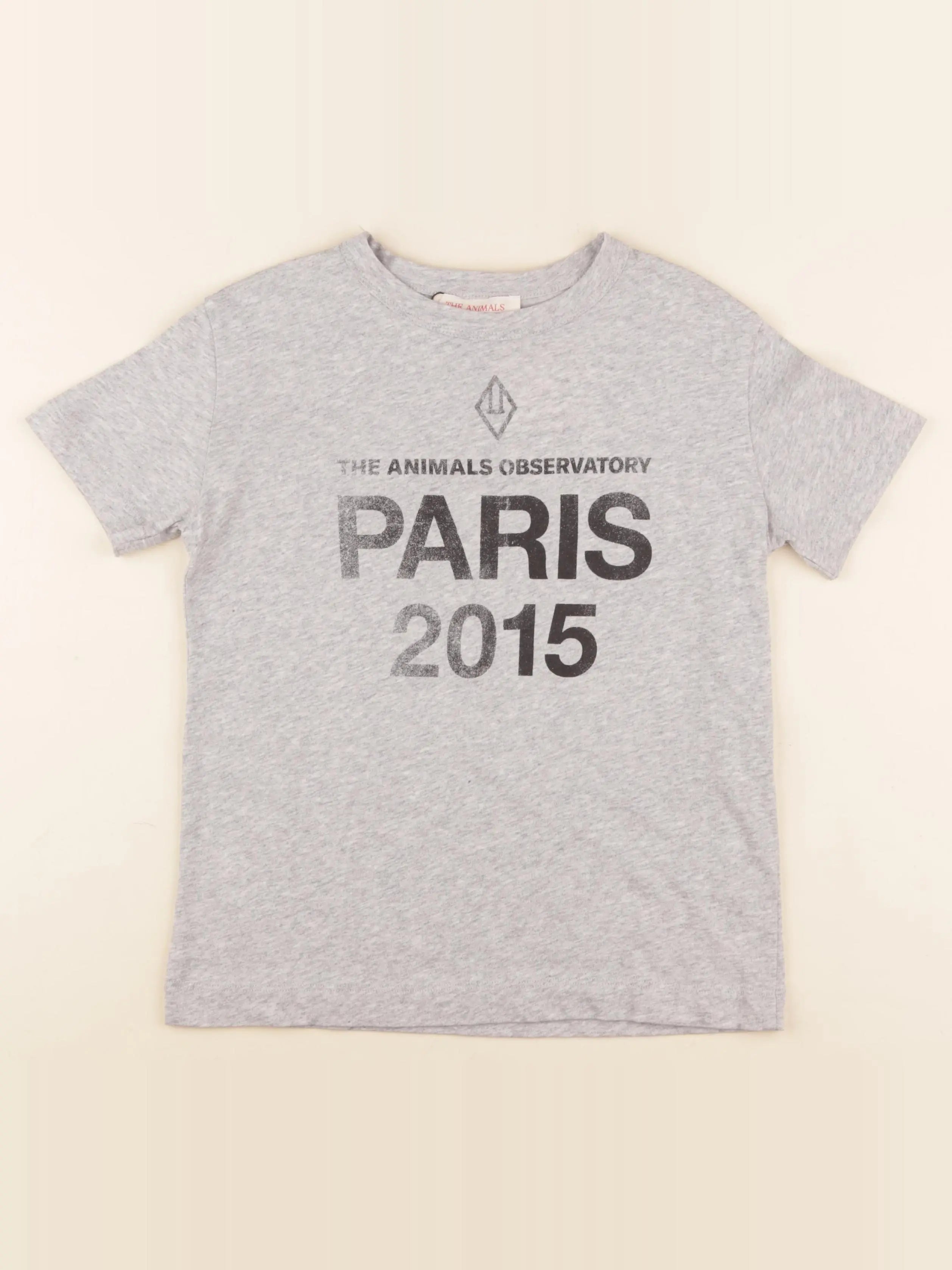 Tee-shirt imprimé au dos gris