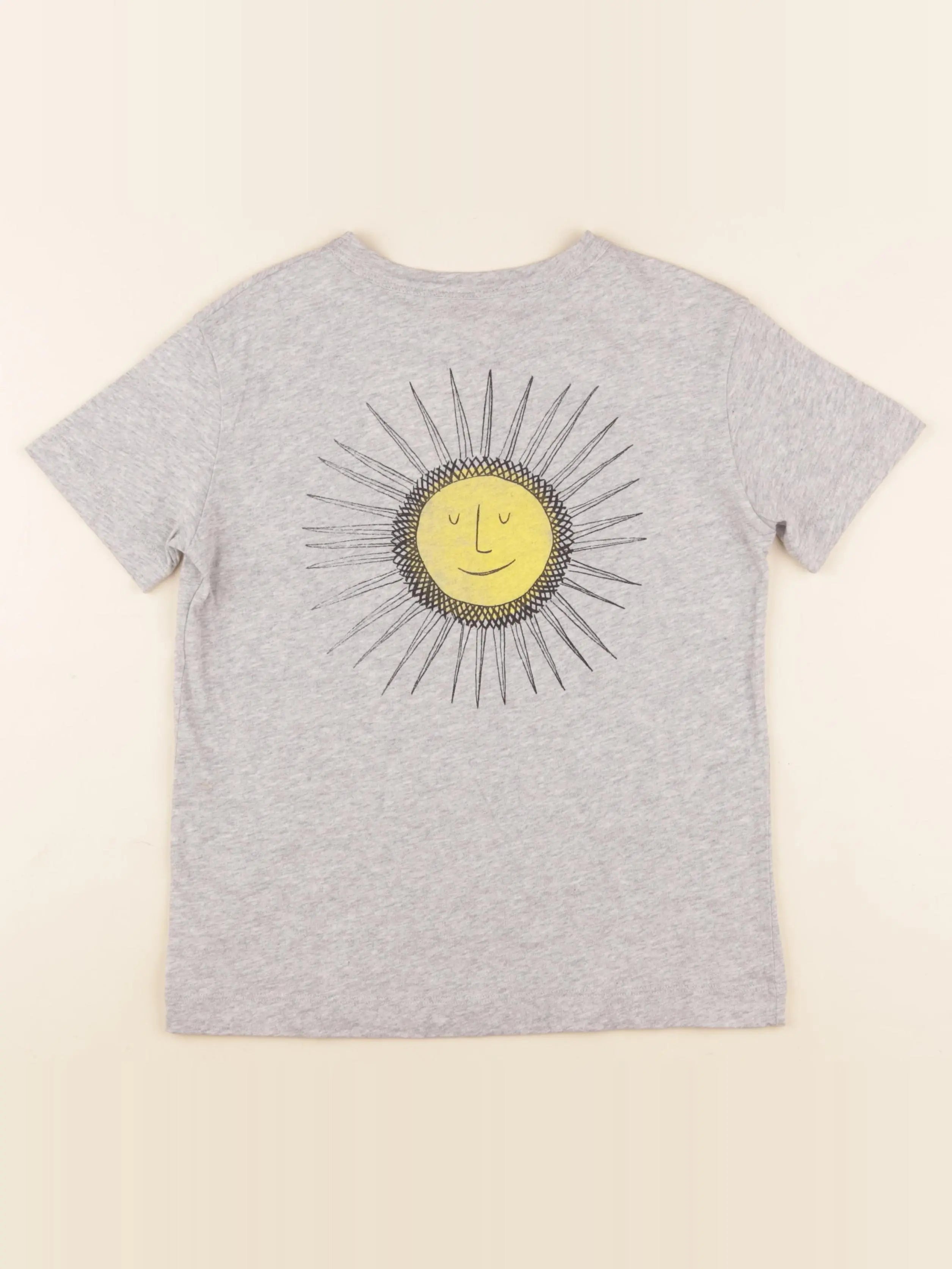 Tee-shirt imprimé au dos gris