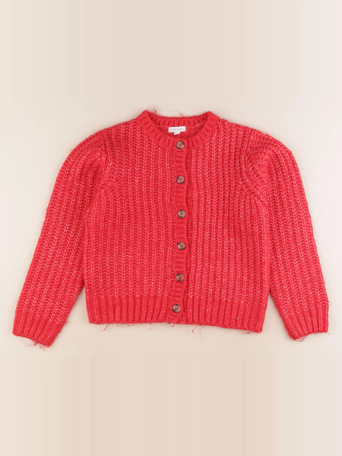 Vertbaudet - pull rouge - 8 ans