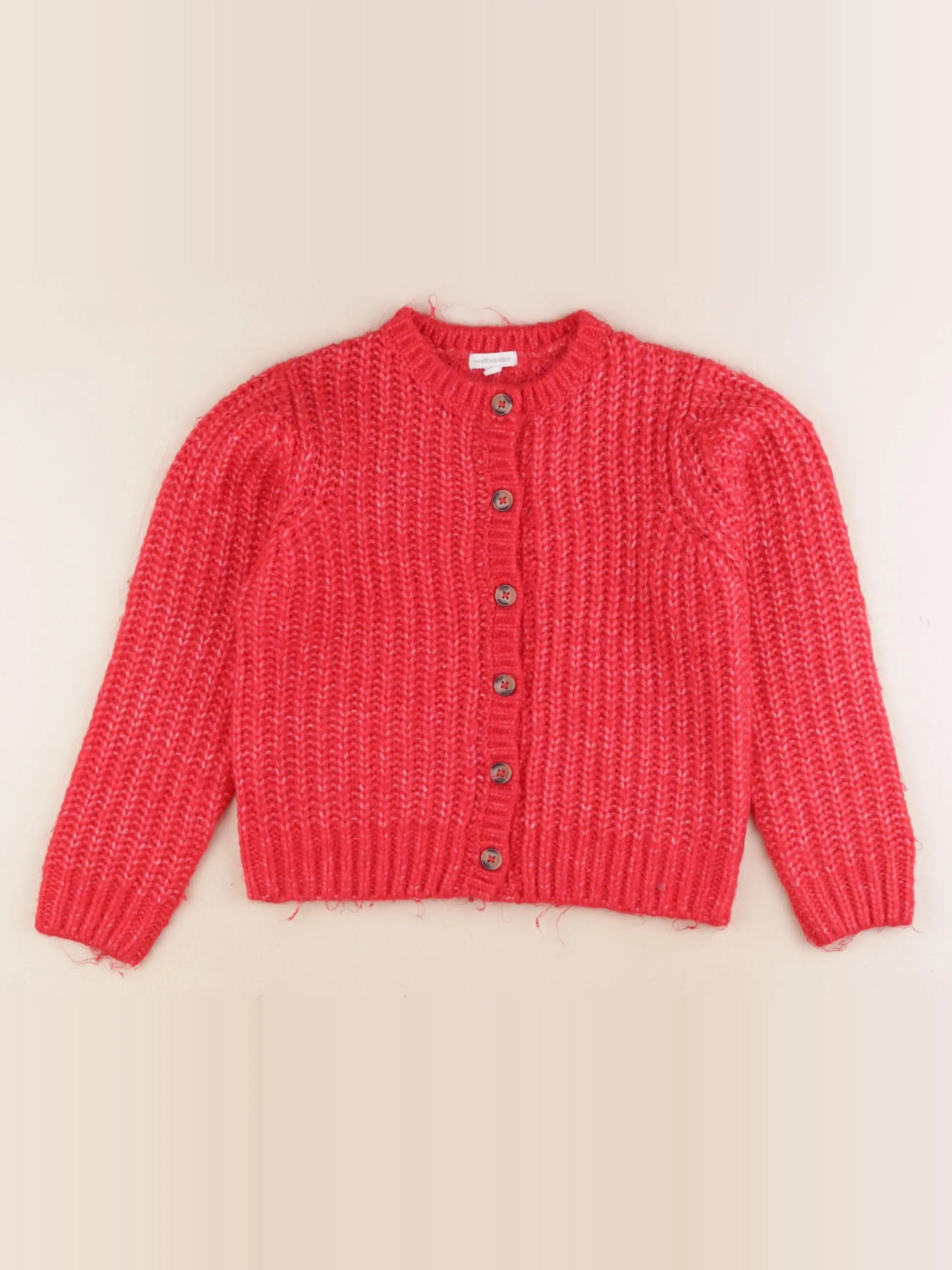 Vertbaudet - pull rouge - 8 ans
