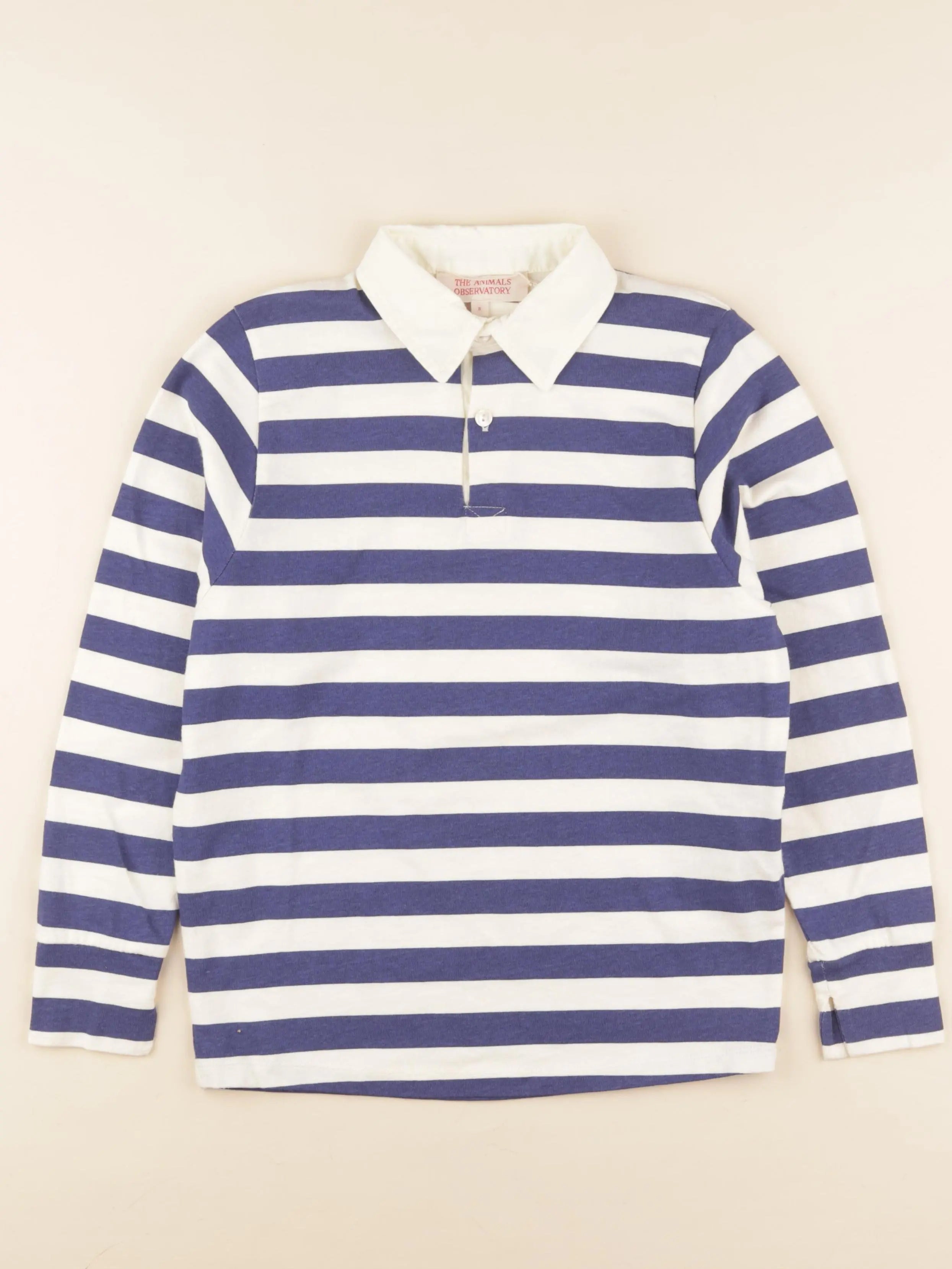 Polo imprimé au dos bleu, blanc