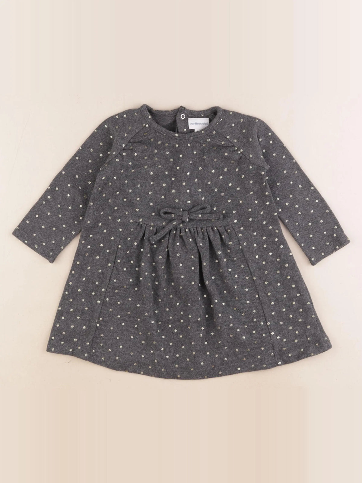 Vertbaudet - robe gris - 18 mois