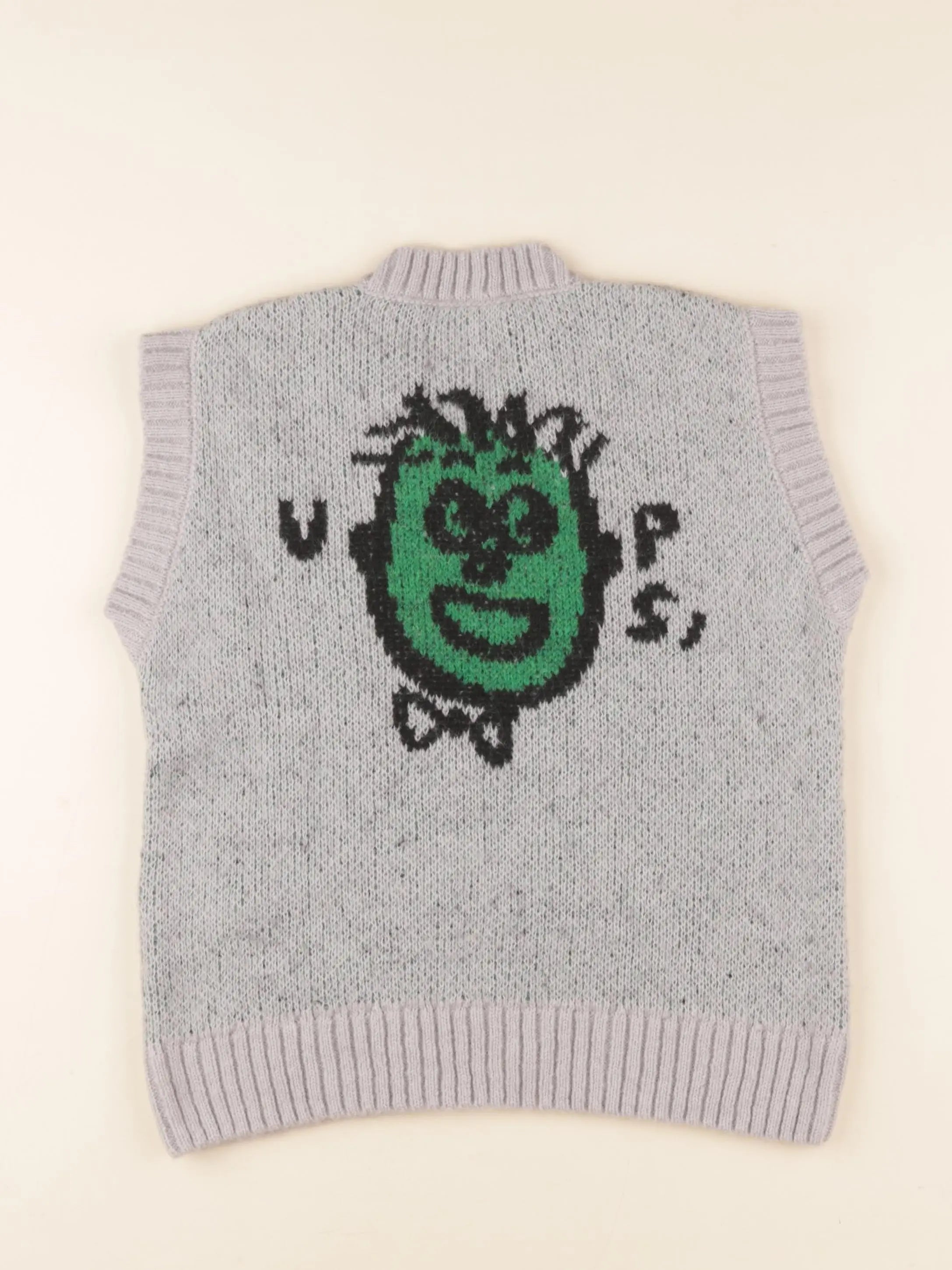 Gilet imprimé au dos gris