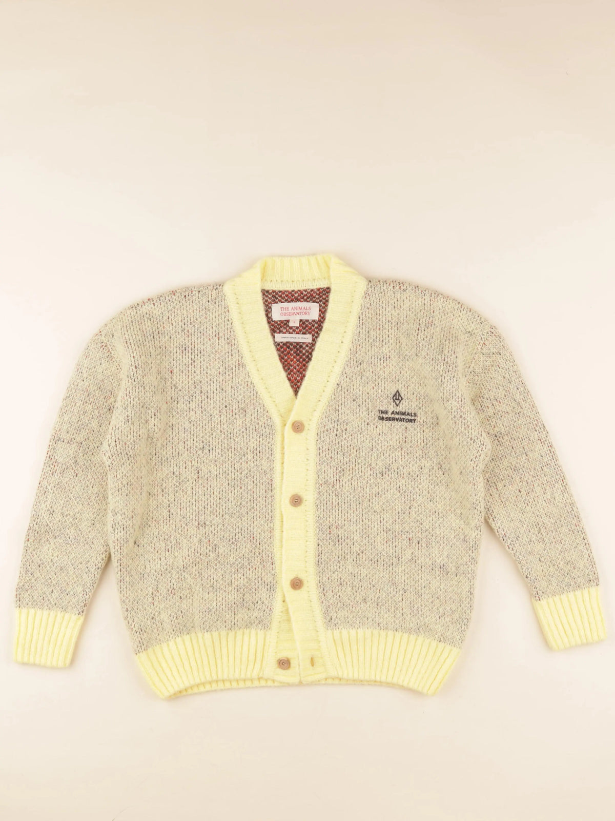 Gilet imprimé au dos jaune