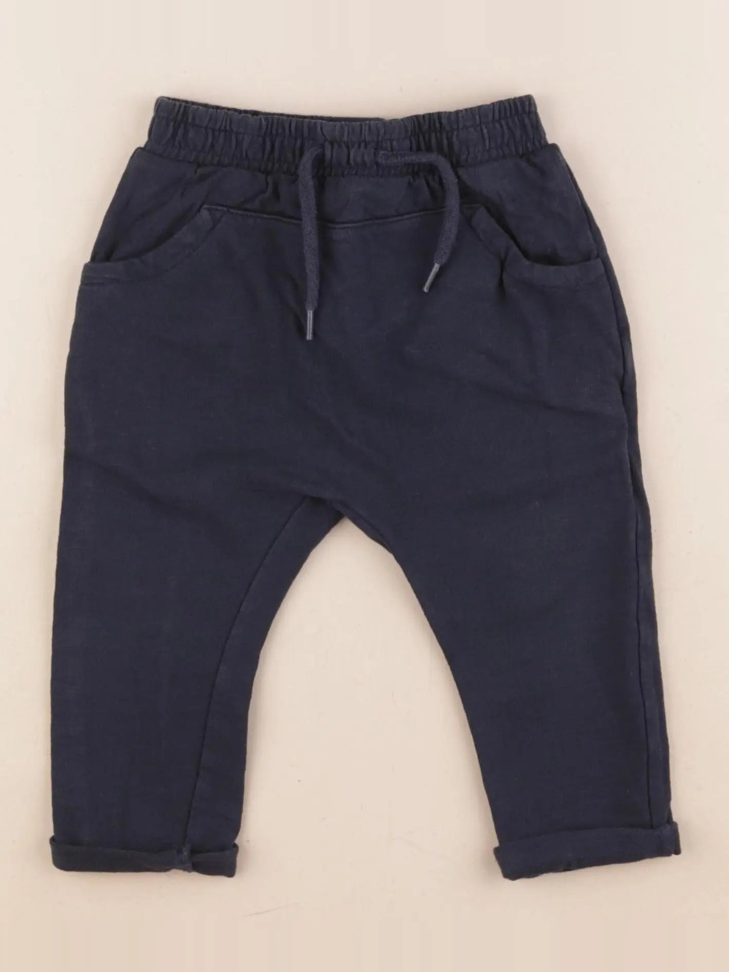 Vertbaudet - sarouel bleu - 9 mois