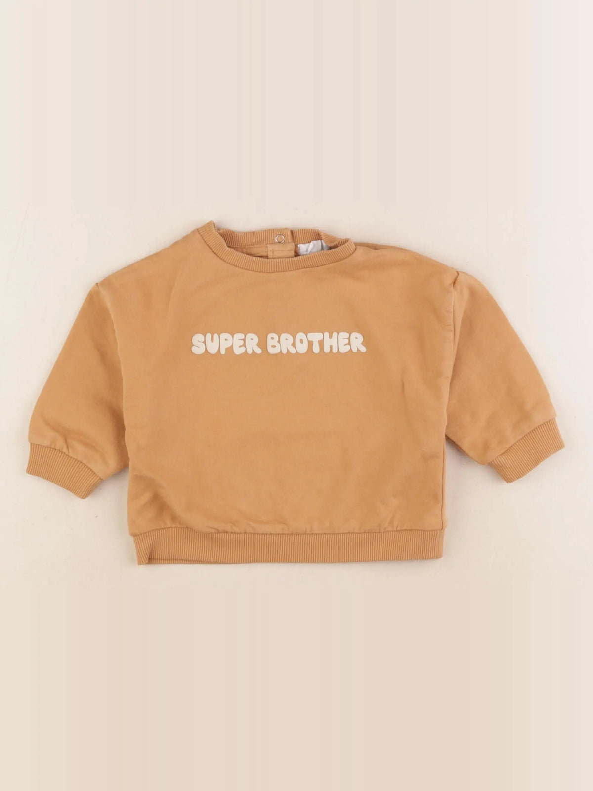 Vertbaudet - sweat marron - 12 mois