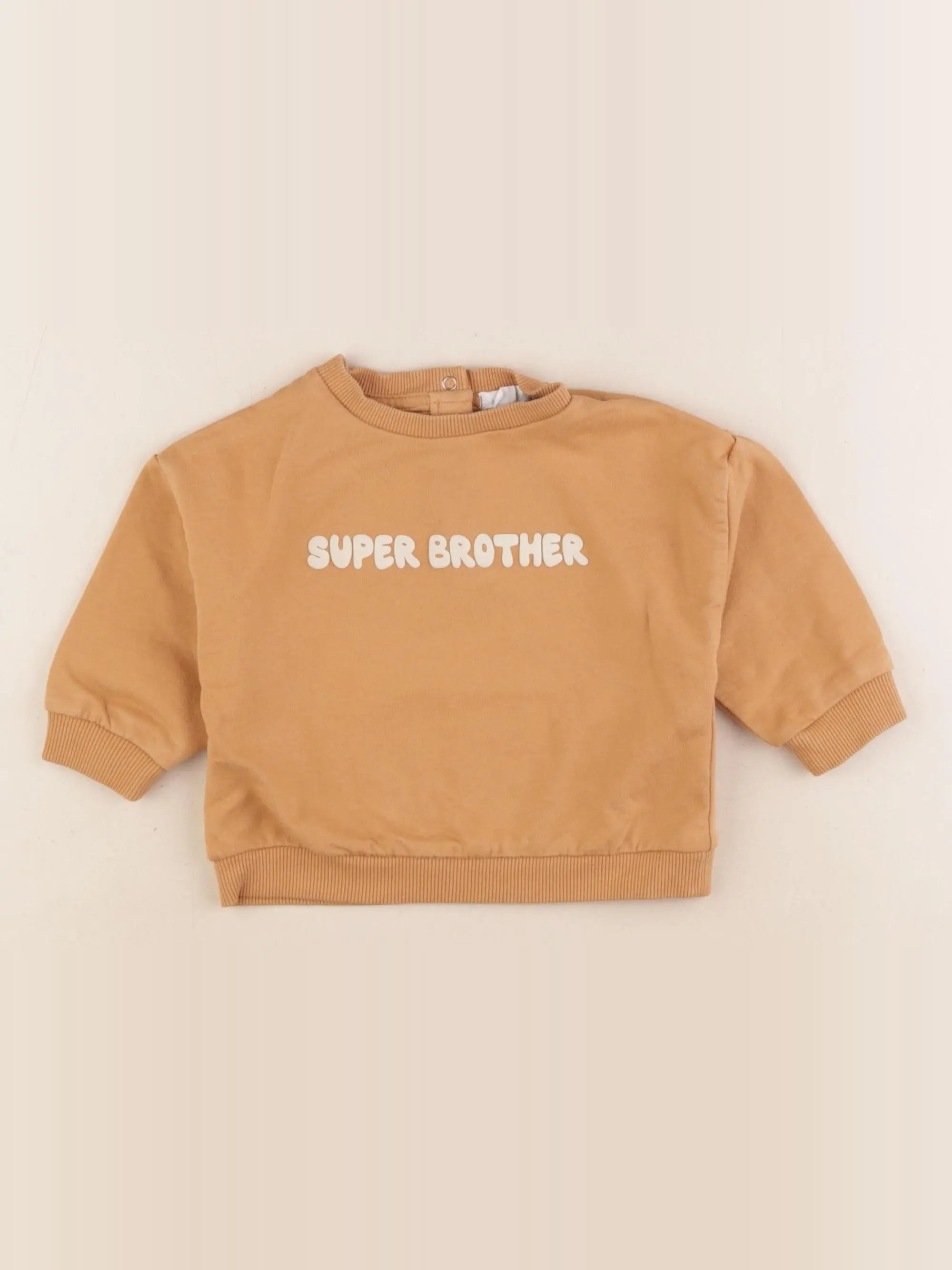 Vertbaudet - sweat marron - 12 mois