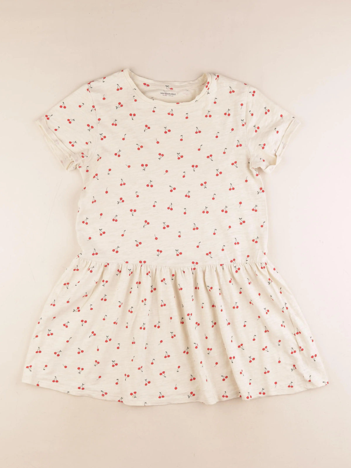 Vertbaudet - robe beige - 10 ans