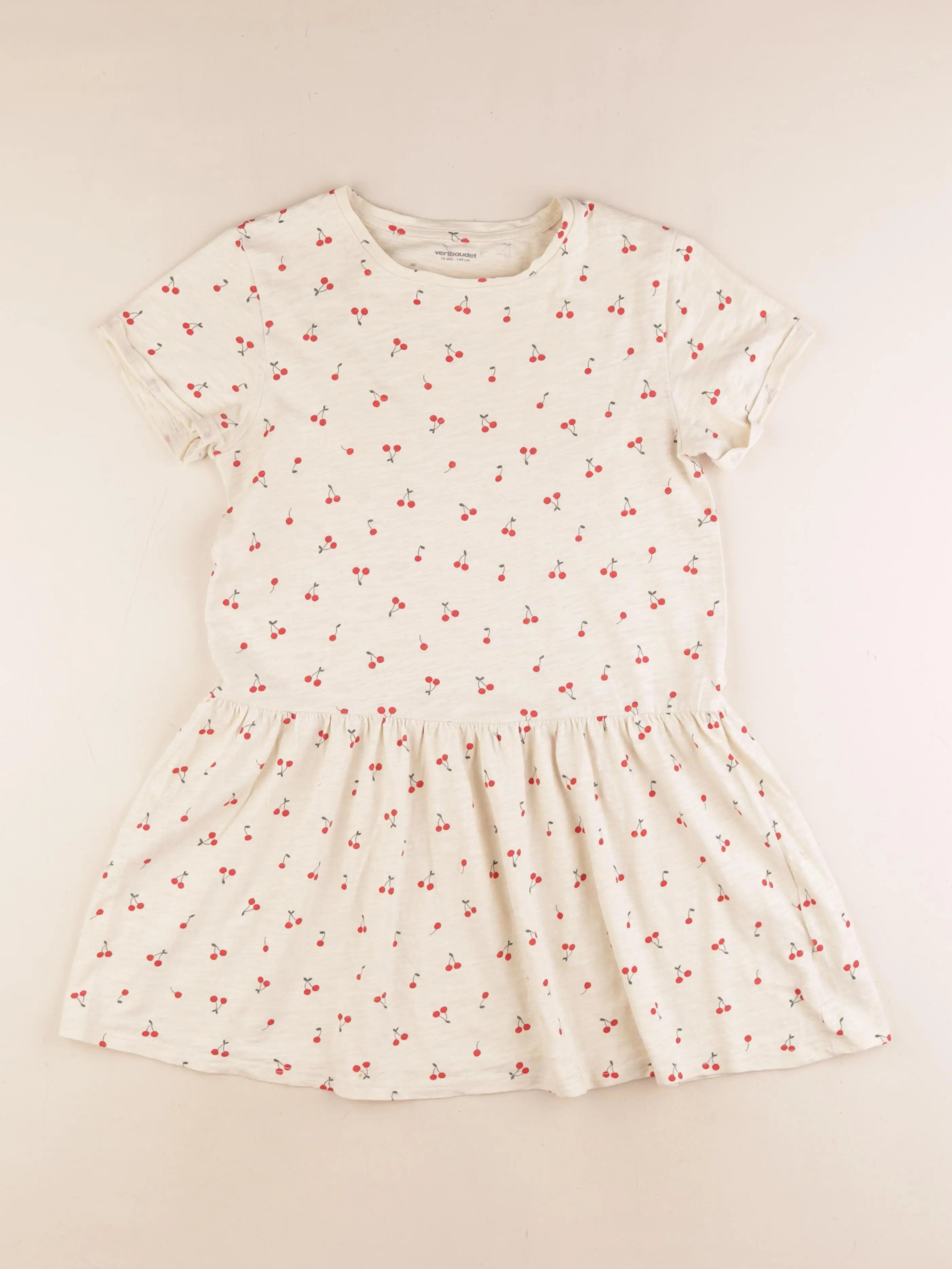 Vertbaudet - robe beige - 10 ans