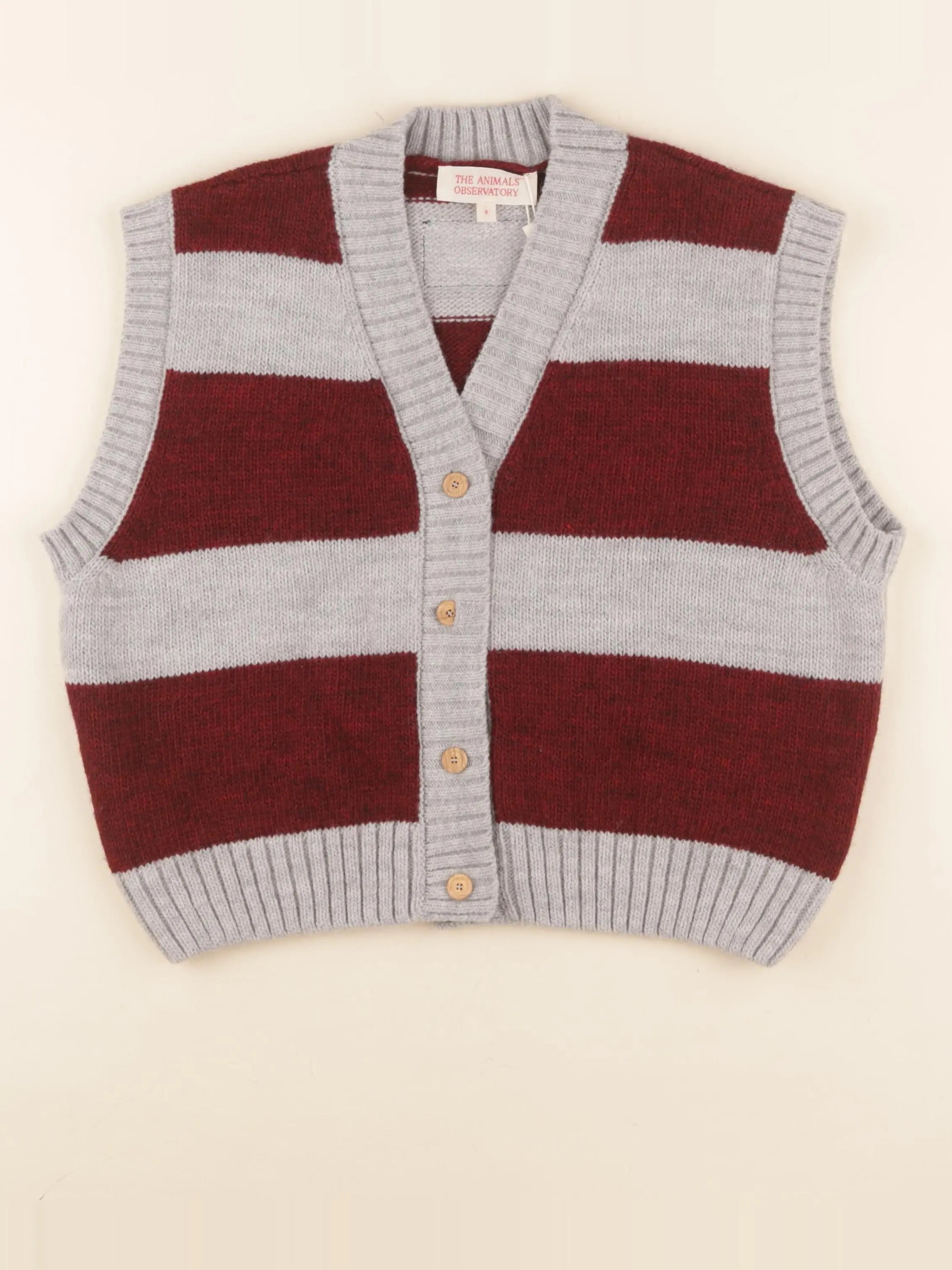 Gilet gris, rouge