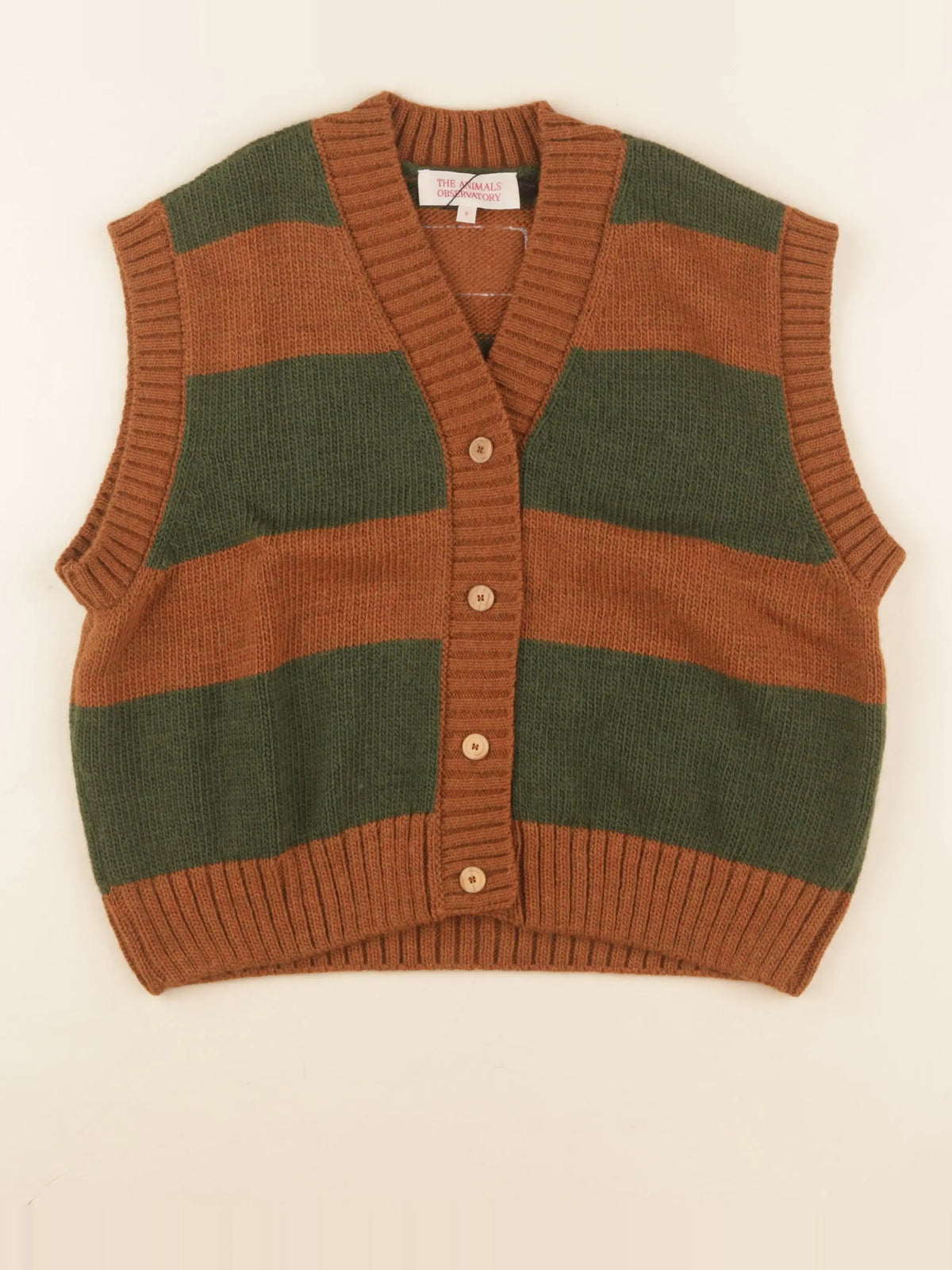 Gilet marron, vert