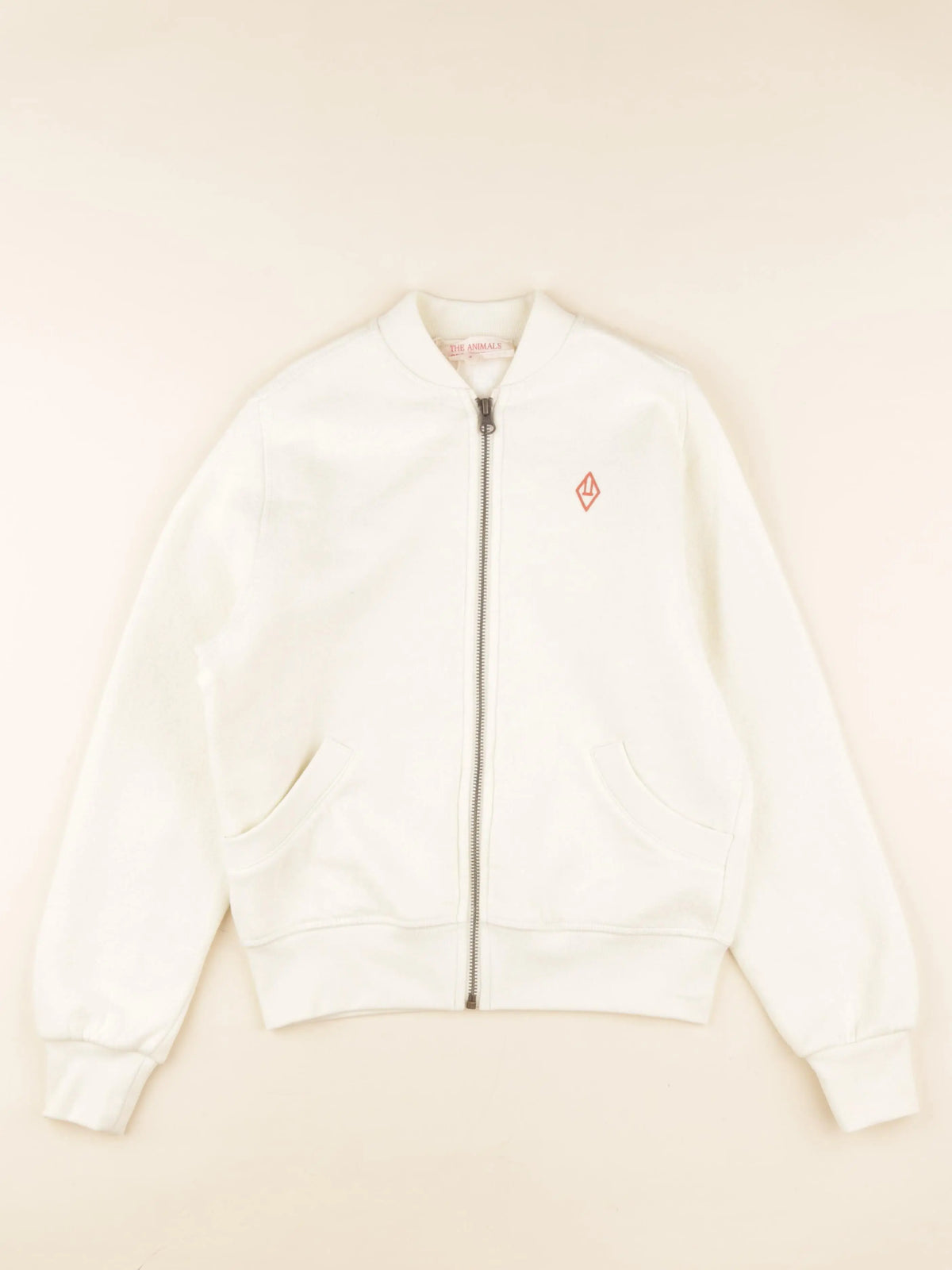 Sweat imprimé au dos beige